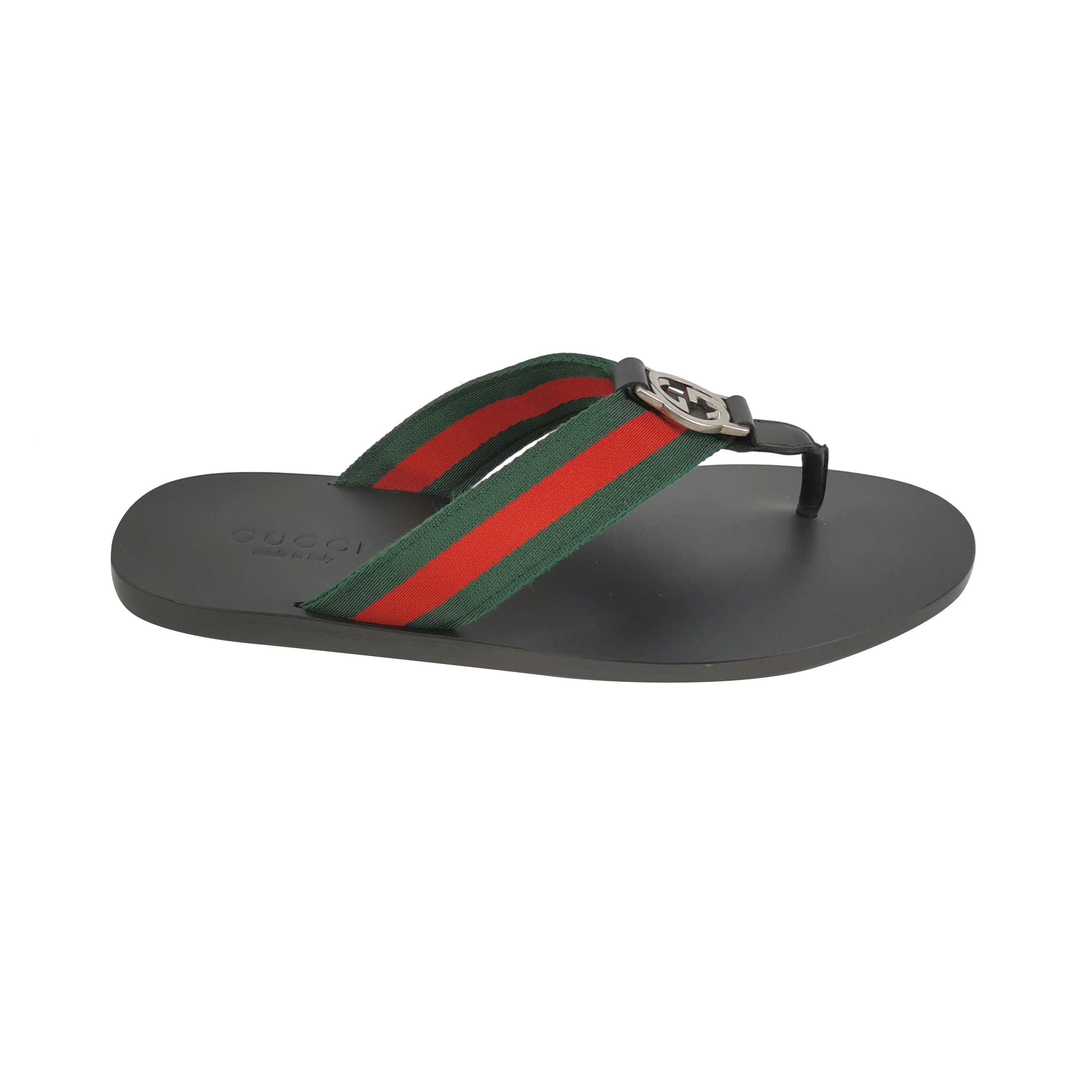 Gucci Gucci Web Stripe GG Thong Sandals 40 Size US 7 / EU 40 - 2 Thumbnail