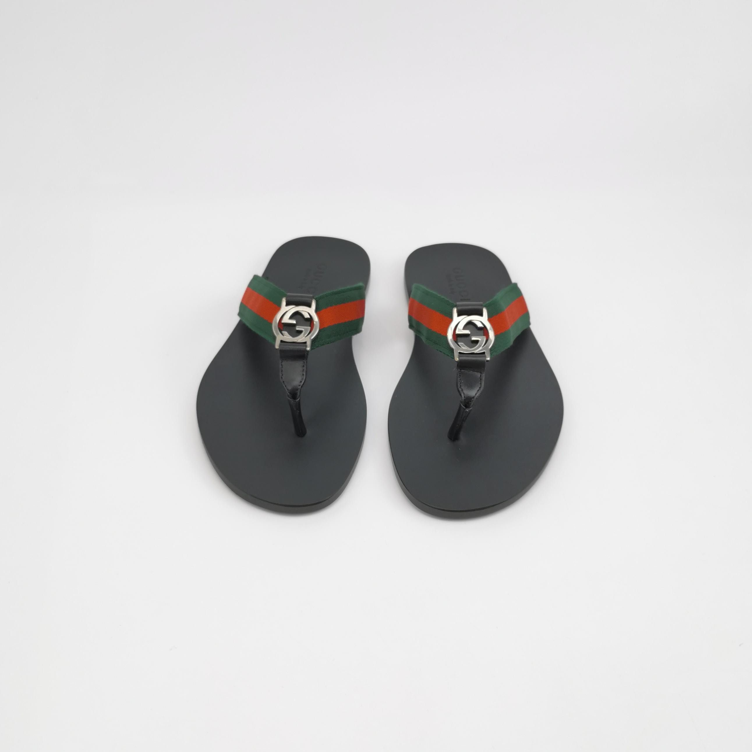 Gucci Gucci Web Stripe GG Thong Sandals 40 Size US 7 / EU 40 - 4 Thumbnail