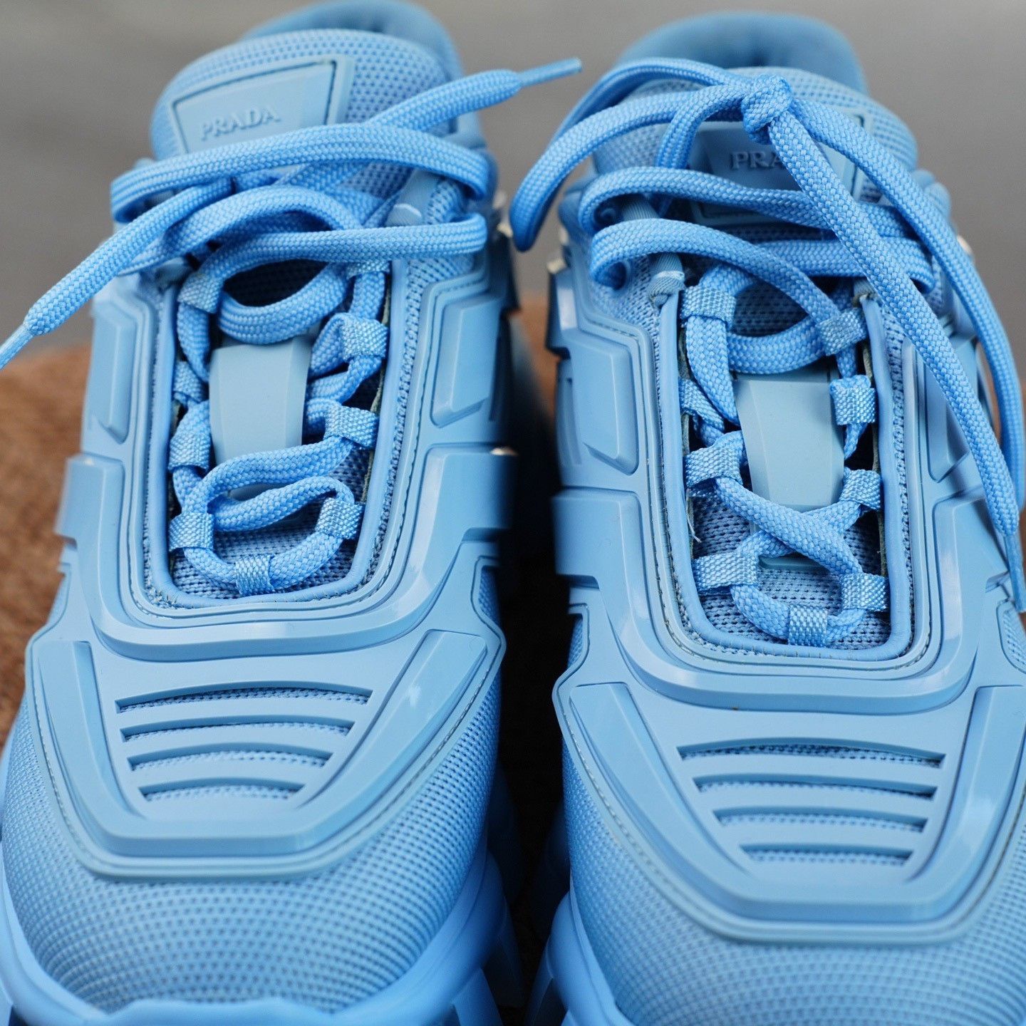 Prada Prada Blue Lowtop Sneakers us_7-5 Women Size US 7.5 / IT 37.5 - 7 Thumbnail