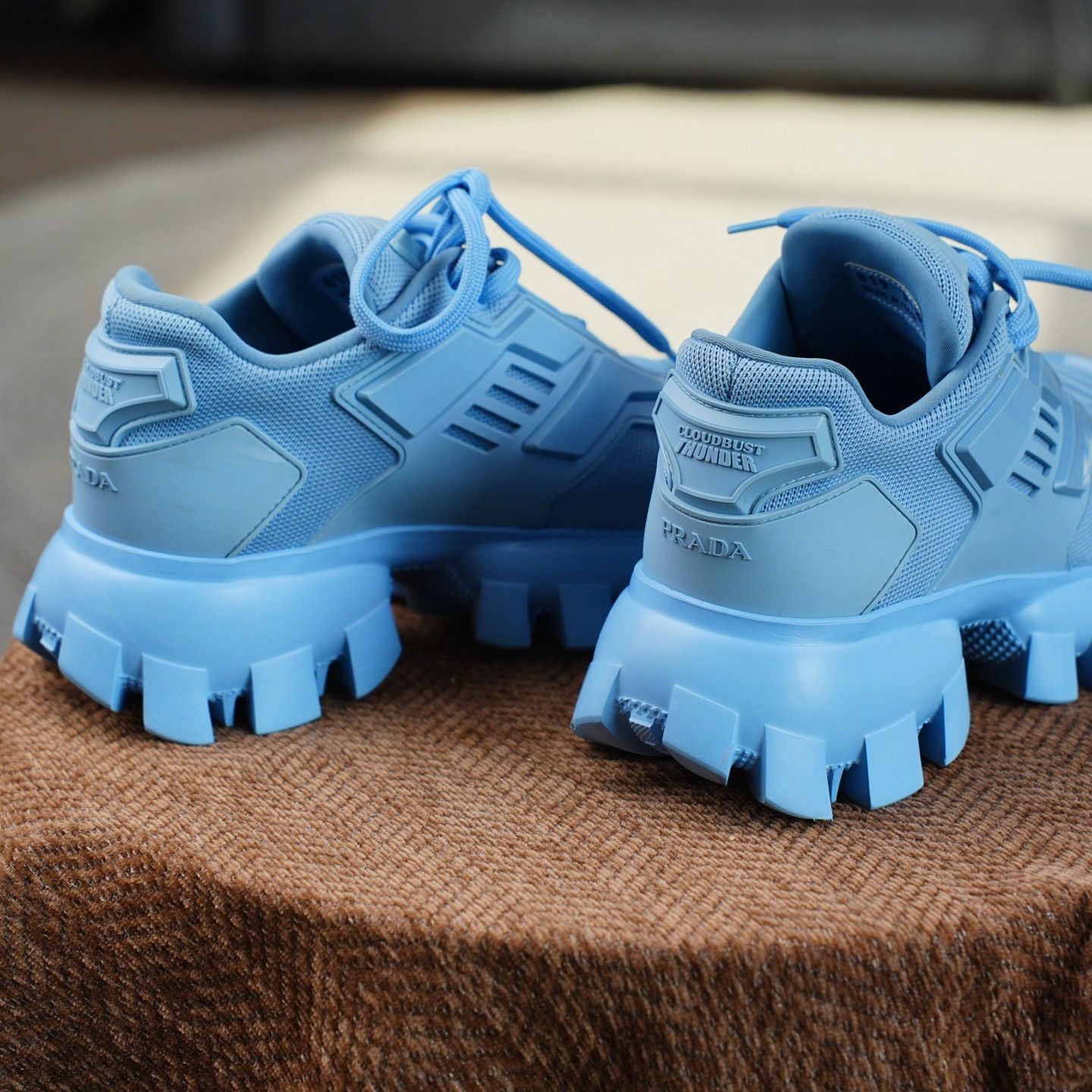 Prada Prada Blue Lowtop Sneakers us_7-5 Women Size US 7.5 / IT 37.5 - 8 Thumbnail