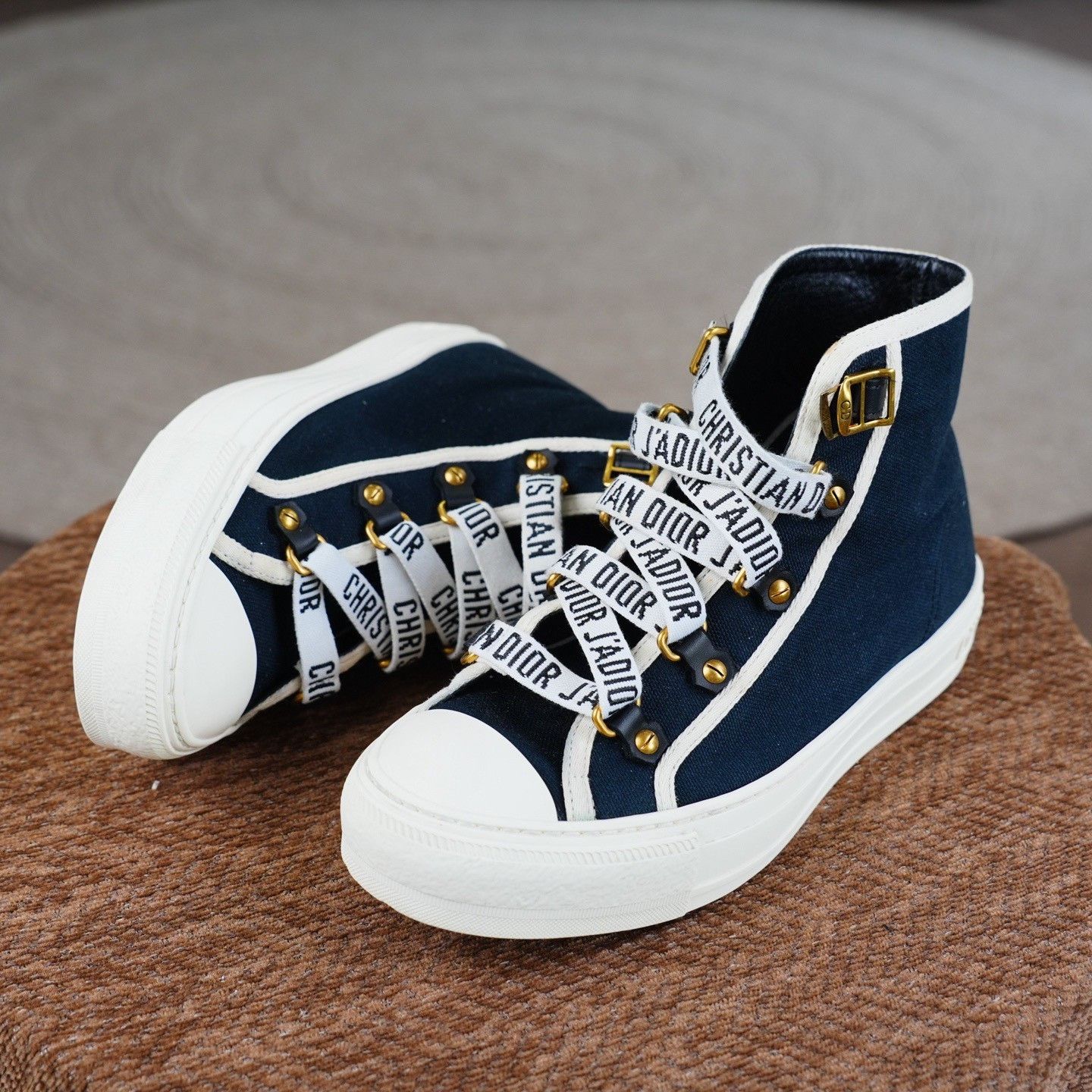 Dior Dior Blue Lowtop Sneakers us_7 Women Size US 7 / IT 37 - 2 Thumbnail