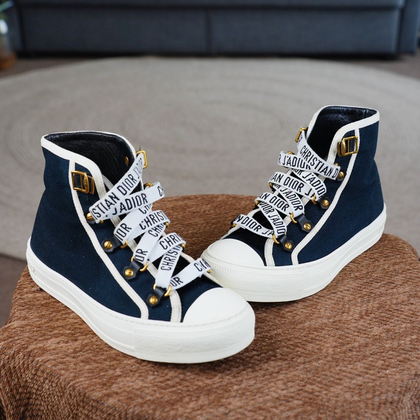 Dior Dior Blue Lowtop Sneakers us_7 Women Size US 7 / IT 37 - 3 Thumbnail
