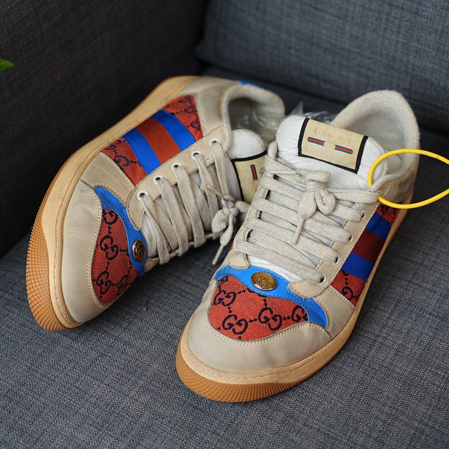 Gucci Gucci Blue Lowtop Sneakers 10.5 Men Size US 10.5 / EU 43-44 - 2 Thumbnail