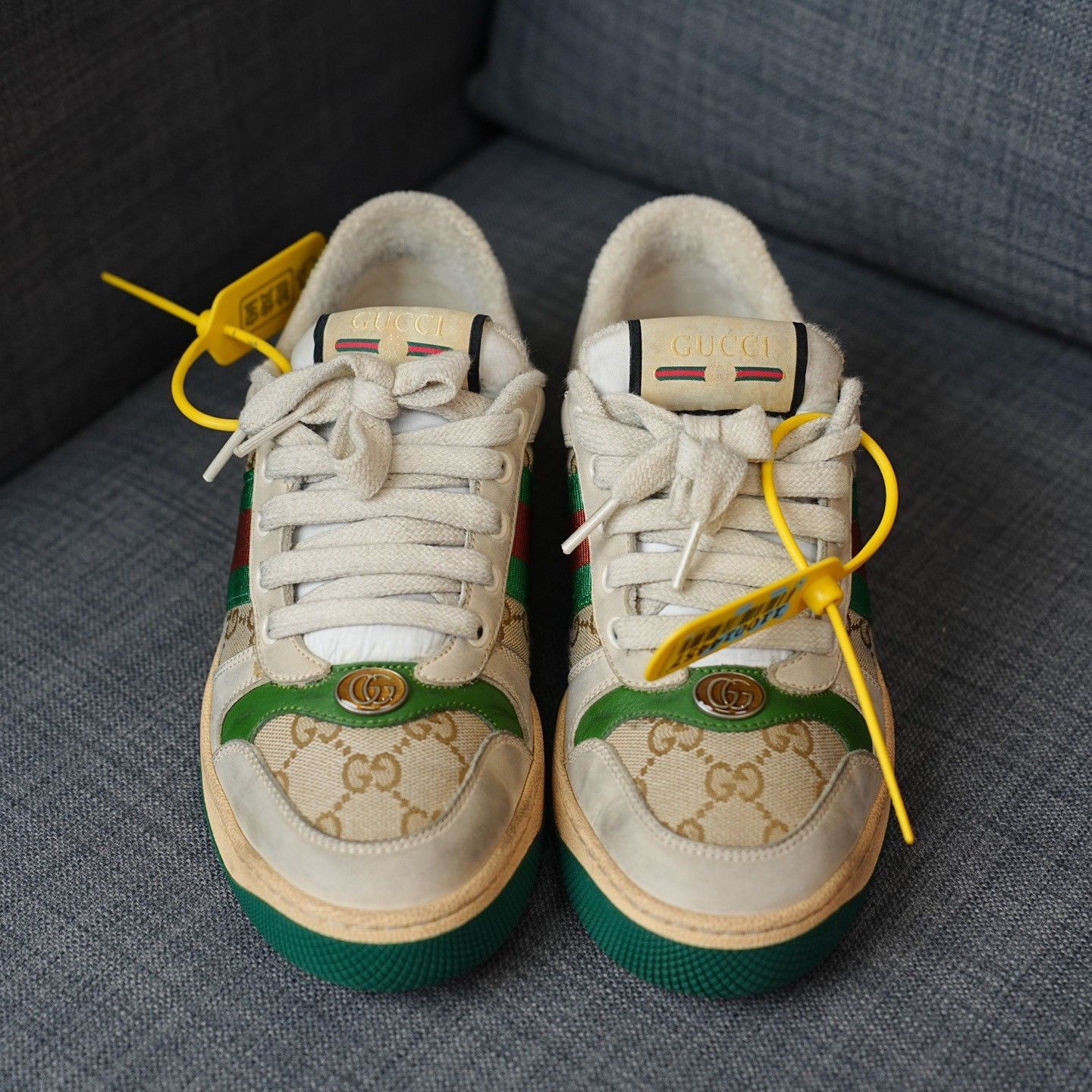 Gucci Gucci Distressed Green Lowtop Sneakers us_7 Women Size US 7 / IT 37 - 4 Thumbnail