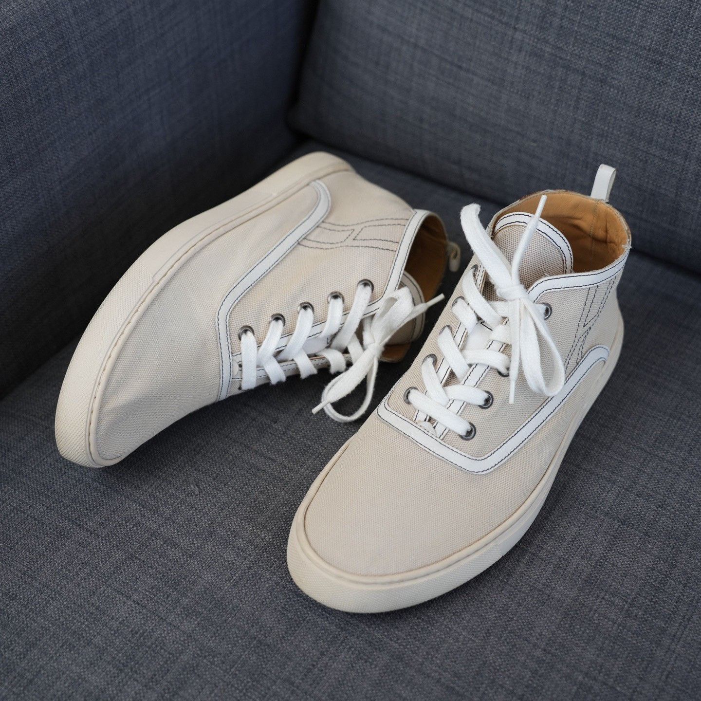 Hermes Hermes Leather Hitop Sneakers 9 Men Size US 9 / EU 42 - 2 Thumbnail