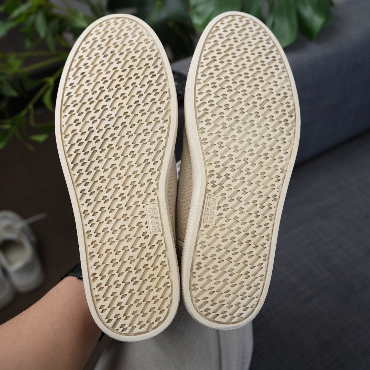 Hermes Hermes Leather Hitop Sneakers 9 Men Size US 9 / EU 42 - 9 Thumbnail