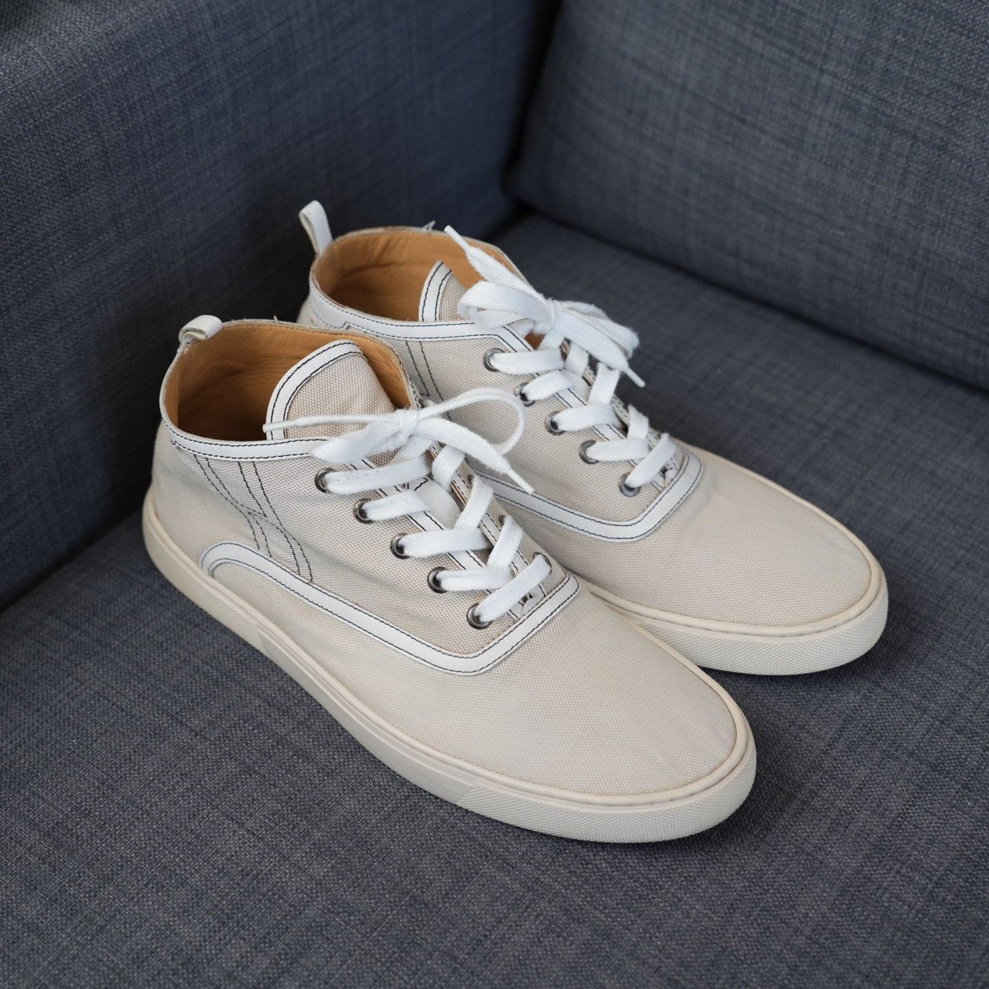 Hermes Hermes Leather Hitop Sneakers 9 Men Size US 9 / EU 42 - 5 Thumbnail