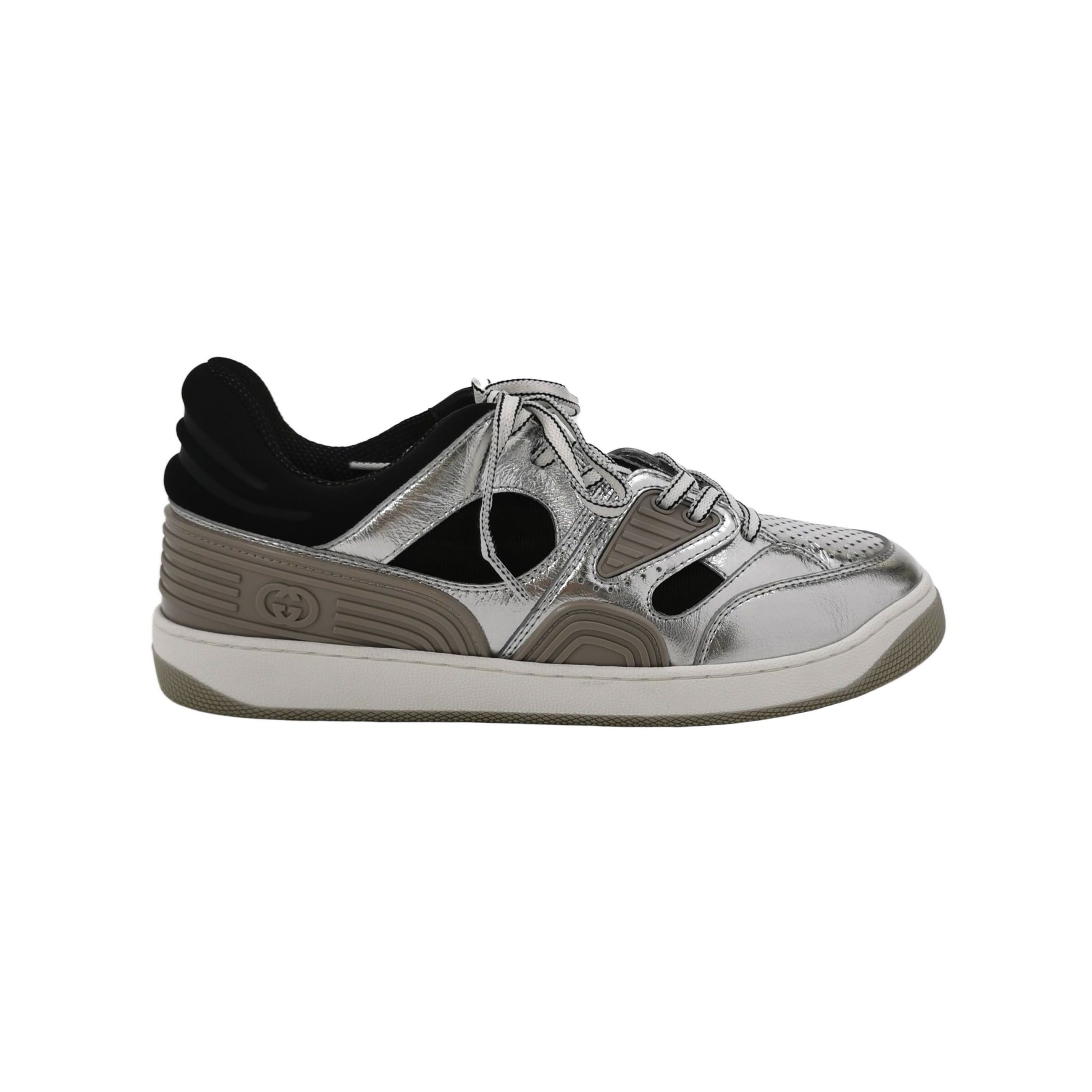 Gucci Gucci Silver Basket Low-Top Sneakers Size 41 Size US 8 / EU 41 - 2 Thumbnail
