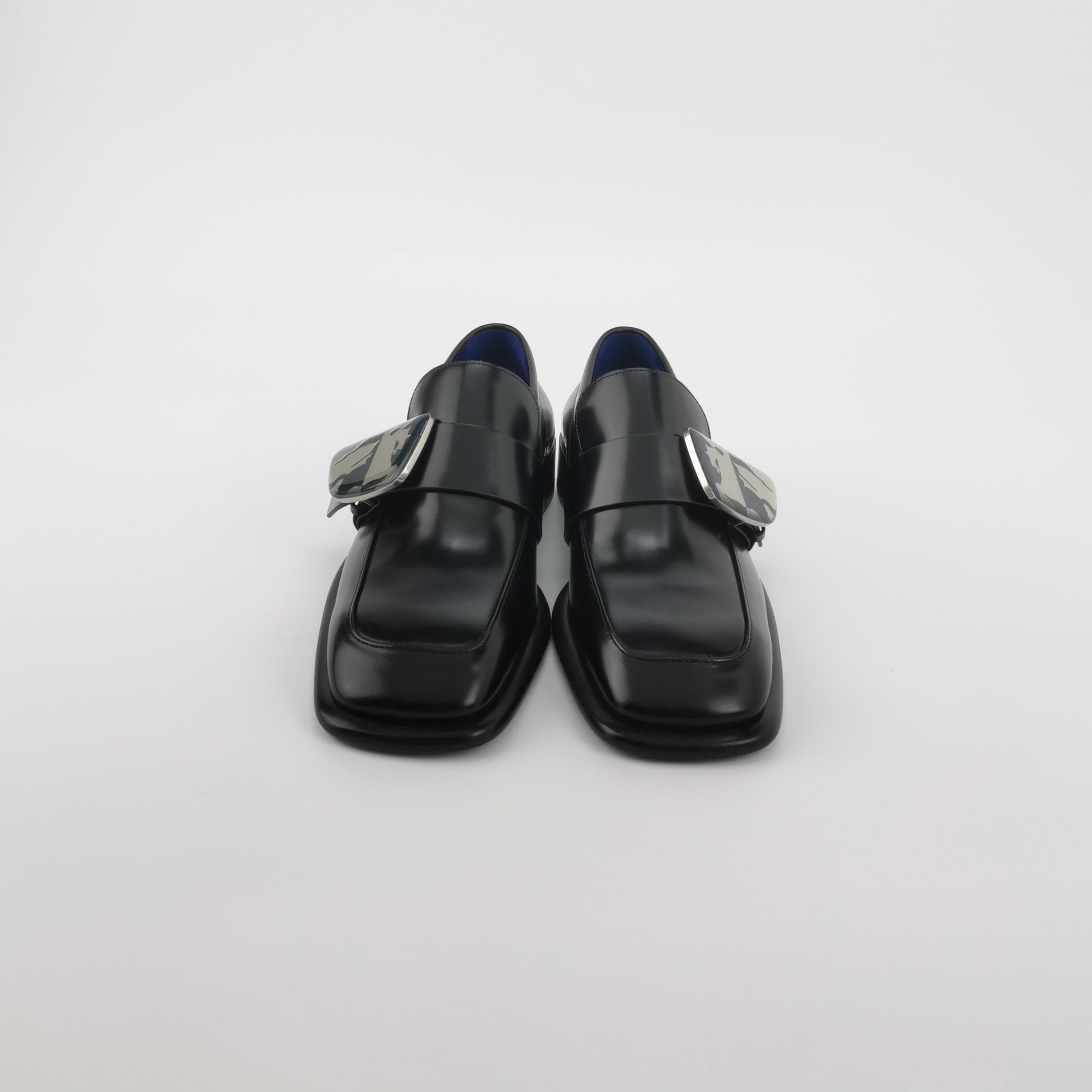 Burberry Burberry Shield Logo Square Toe Leather Shoes 39 Size US 6 / EU 39 - 4 Thumbnail