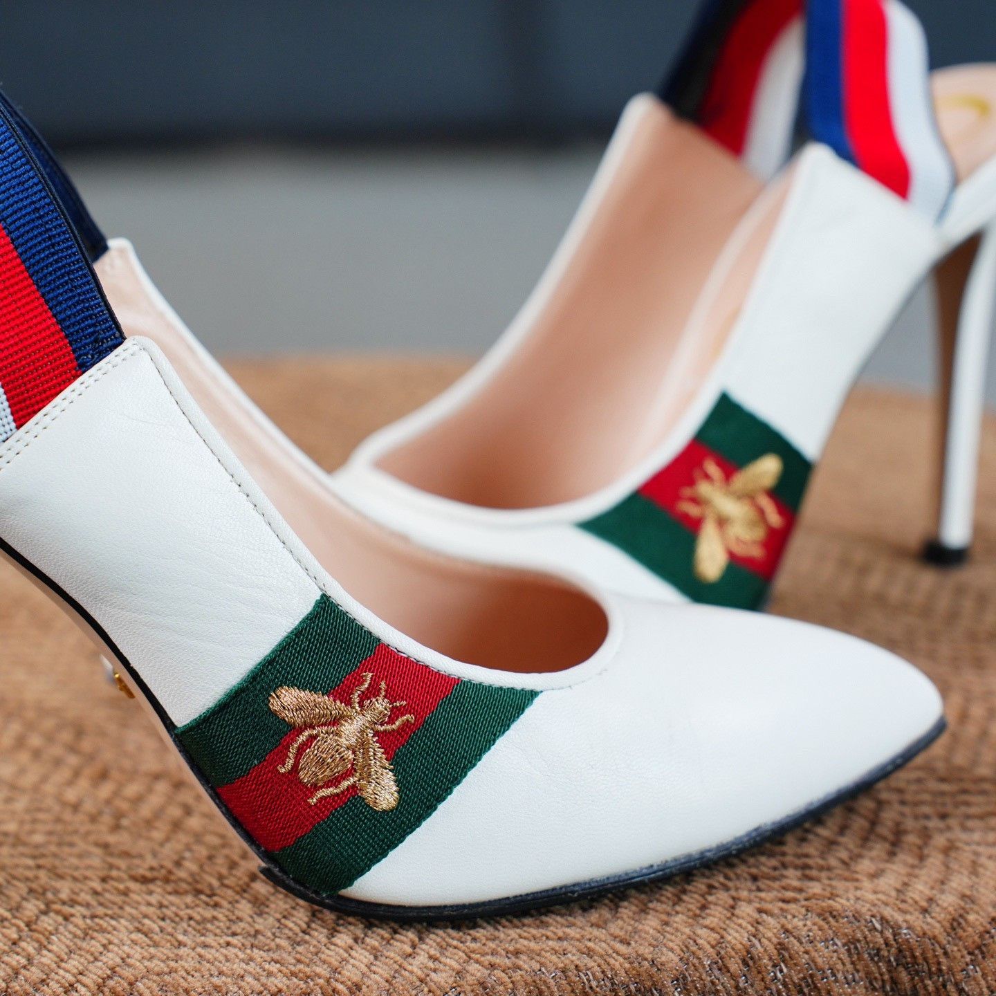 Gucci Gucci Embroidered White Lowtop Sneakers us_8-5 Women Size US 8.5 / IT 38.5 - 4 Thumbnail