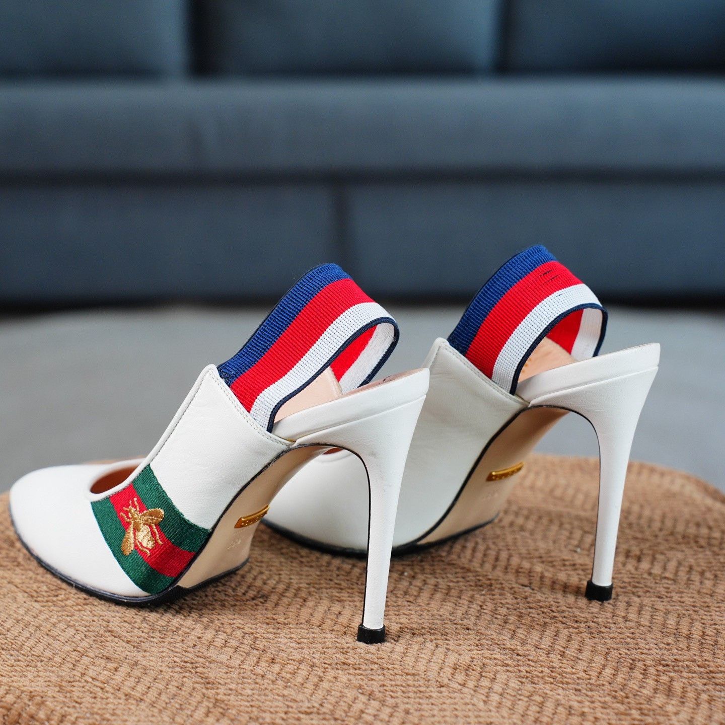 Gucci Gucci Embroidered White Lowtop Sneakers us_8-5 Women Size US 8.5 / IT 38.5 - 5 Thumbnail