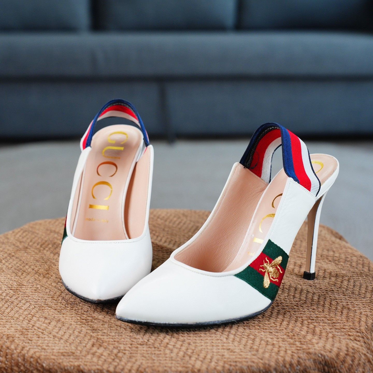 Gucci Gucci Embroidered White Lowtop Sneakers us_8-5 Women Size US 8.5 / IT 38.5 - 2 Thumbnail