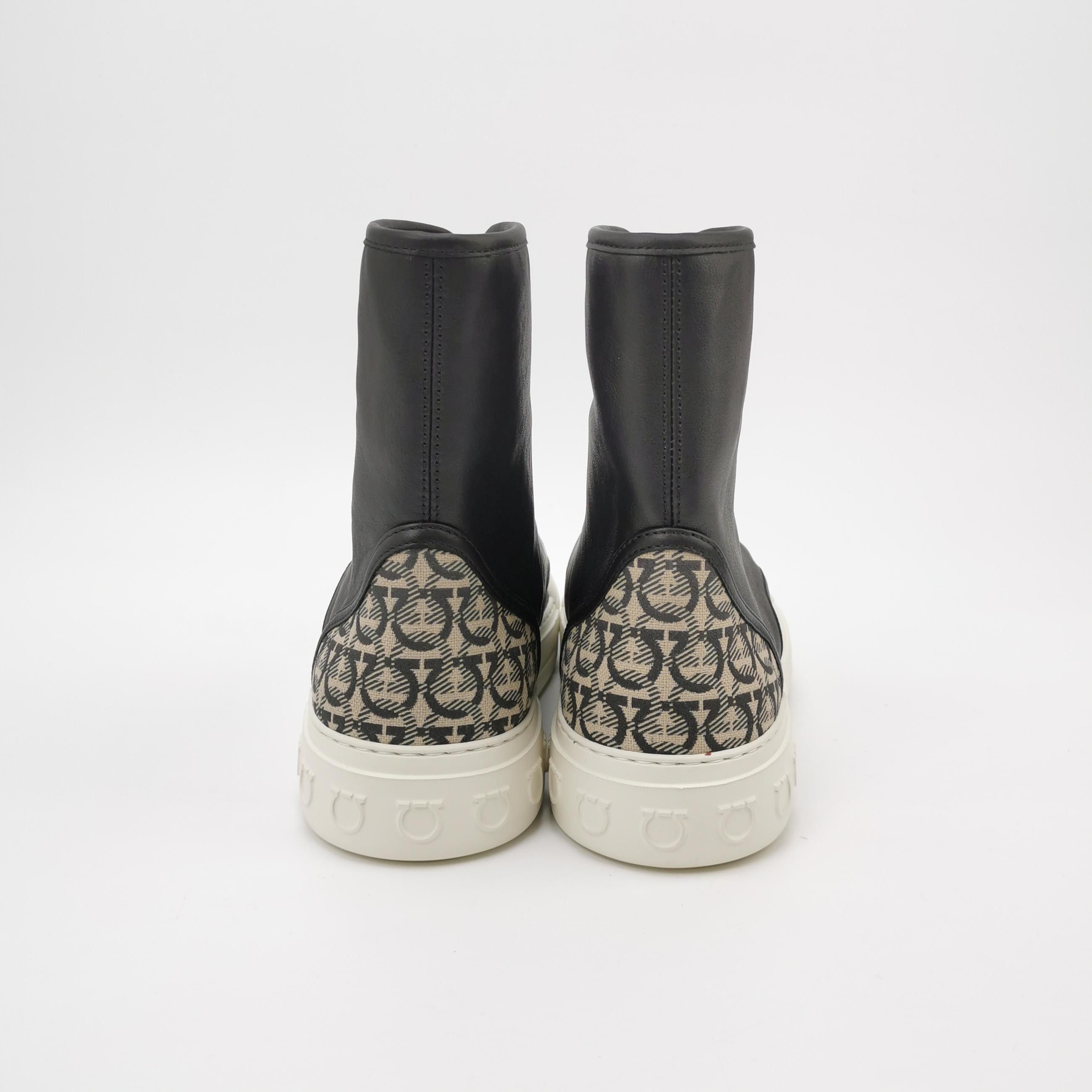 Salvatore Ferragamo Salvatore Ferragamo Gancini Leather High Top Sneakers 42 Size US 9 / EU 42 - 5 Thumbnail