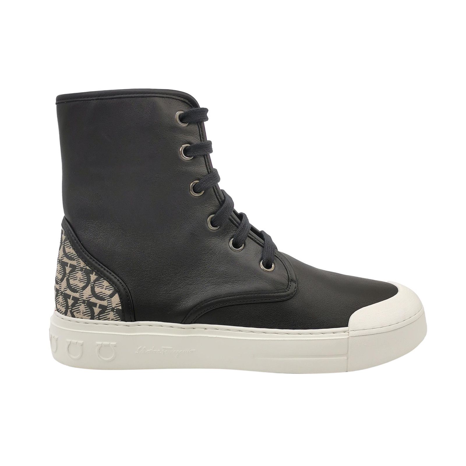 Salvatore Ferragamo Salvatore Ferragamo Gancini Leather High Top Sneakers 42 Size US 9 / EU 42 - 2 Thumbnail