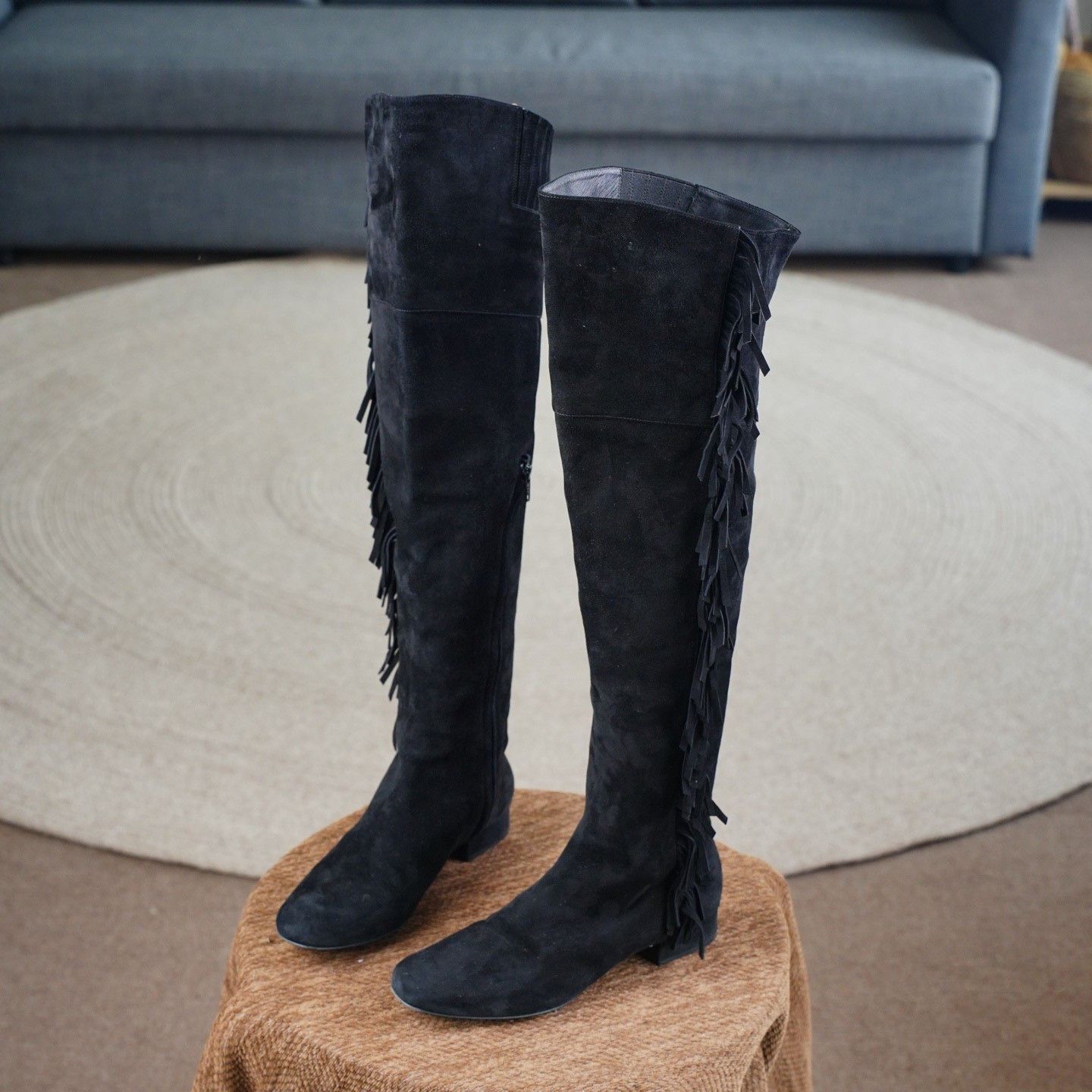 Saint Laurent Paris Saint Laurent Paris Suede Black Boots us_9 Women Size US 9 / IT 39 - 2 Thumbnail