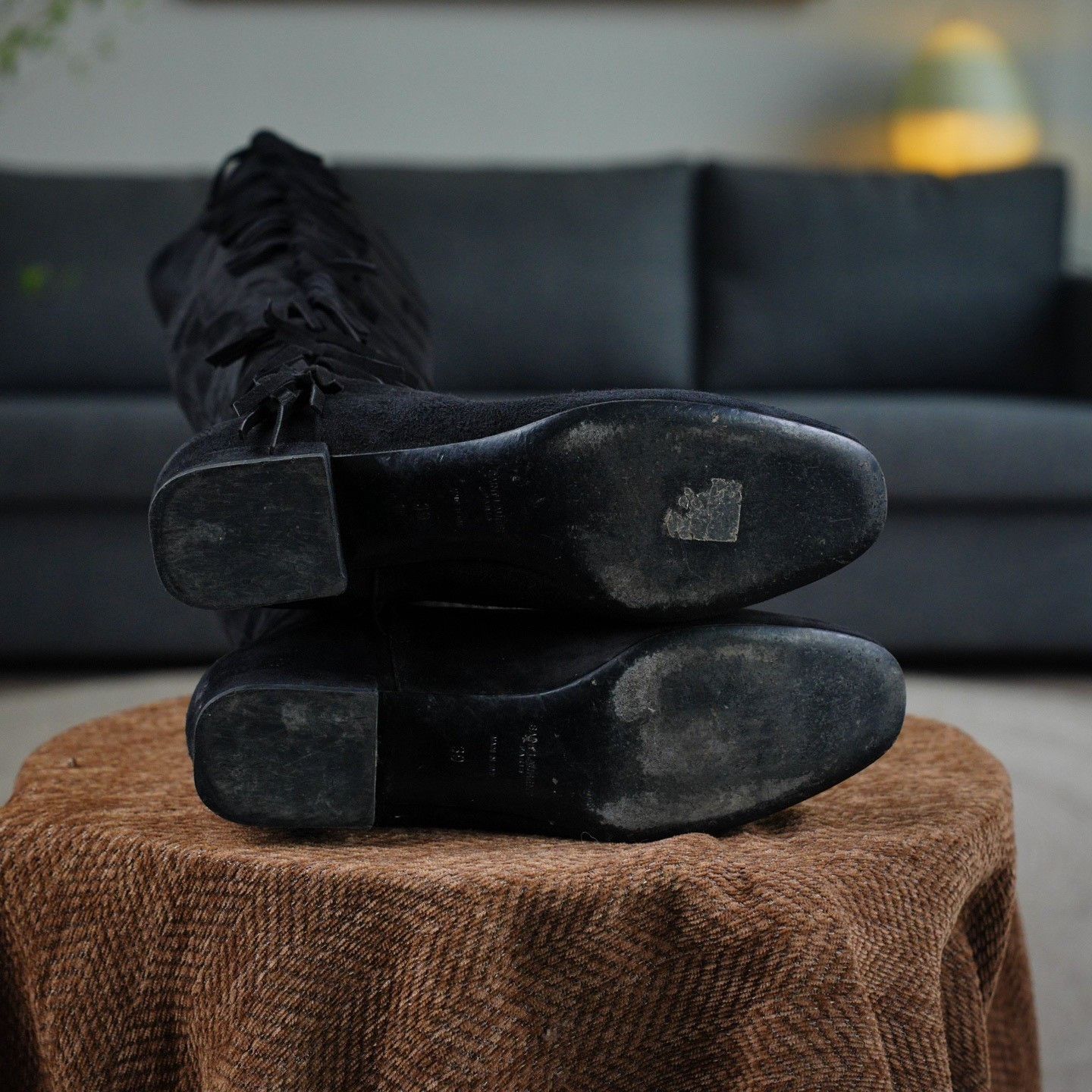Saint Laurent Paris Saint Laurent Paris Suede Black Boots us_9 Women Size US 9 / IT 39 - 6 Thumbnail