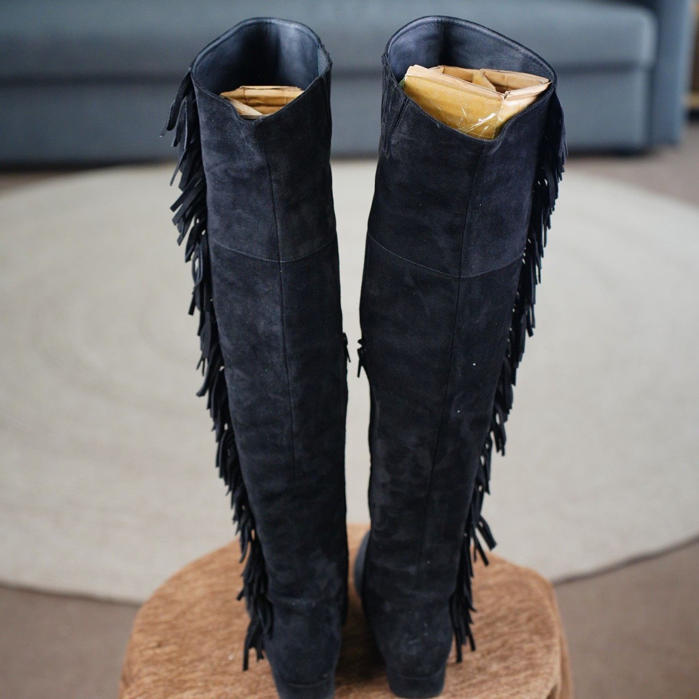 Saint Laurent Paris Saint Laurent Paris Suede Black Boots us_9 Women Size US 9 / IT 39 - 5 Thumbnail