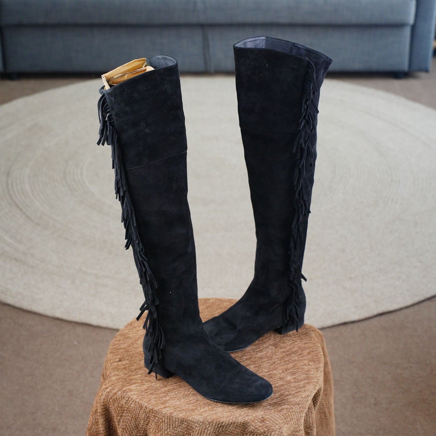 Saint Laurent Paris Saint Laurent Paris Suede Black Boots us_9 Women Size US 9 / IT 39 - 4 Thumbnail