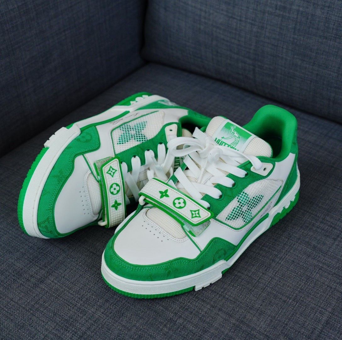 Louis Vuitton Louis Vuitton Training Green Lowtop Sneakers 7.5 Men Size US 7.5 / EU 40-41 - 2 Thumbnail