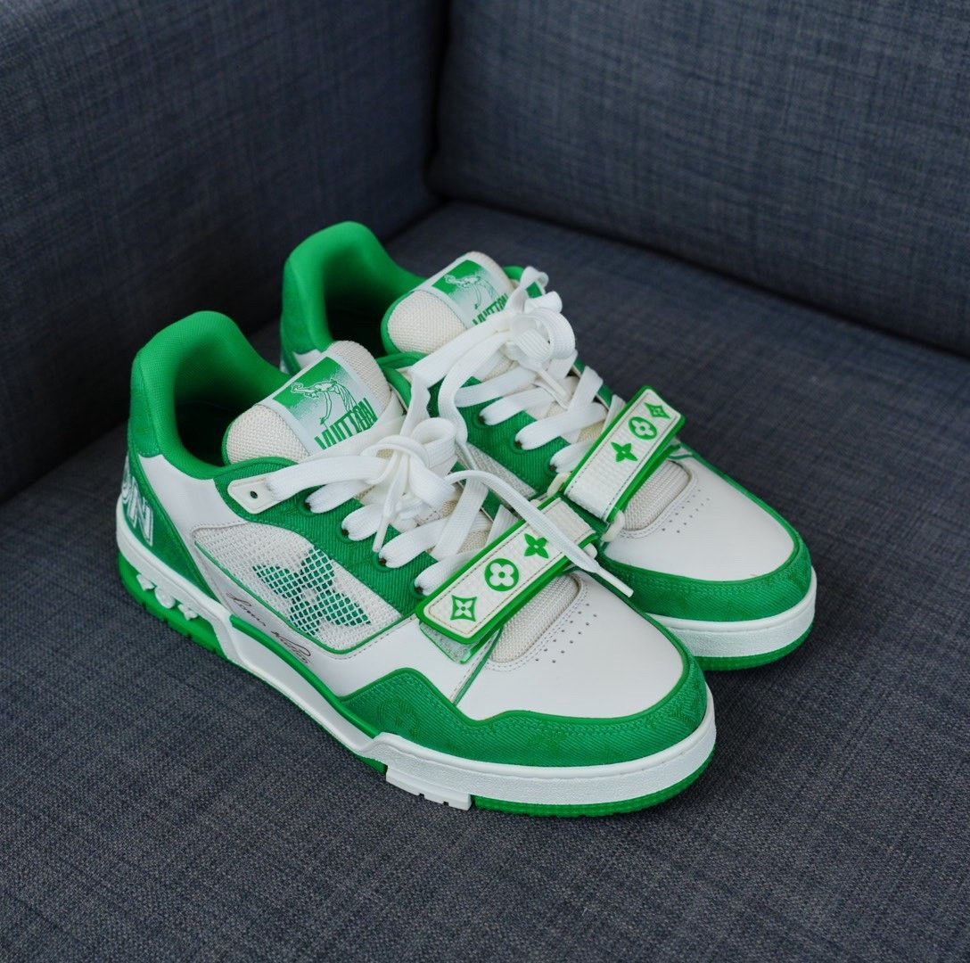 Louis Vuitton Louis Vuitton Training Green Lowtop Sneakers 7.5 Men Size US 7.5 / EU 40-41 - 4 Thumbnail