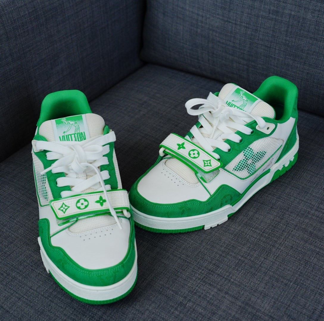 Louis Vuitton Louis Vuitton Training Green Lowtop Sneakers 7.5 Men Size US 7.5 / EU 40-41 - 3 Thumbnail