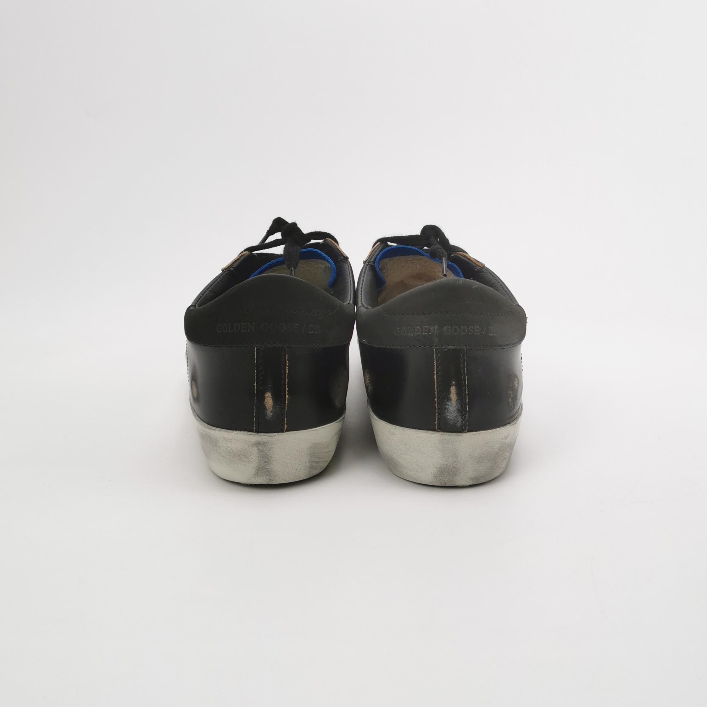 Golden Goose Golden Goose Super-Star Black Leather Sneakers 41 Size US 8 / EU 41 - 5 Thumbnail