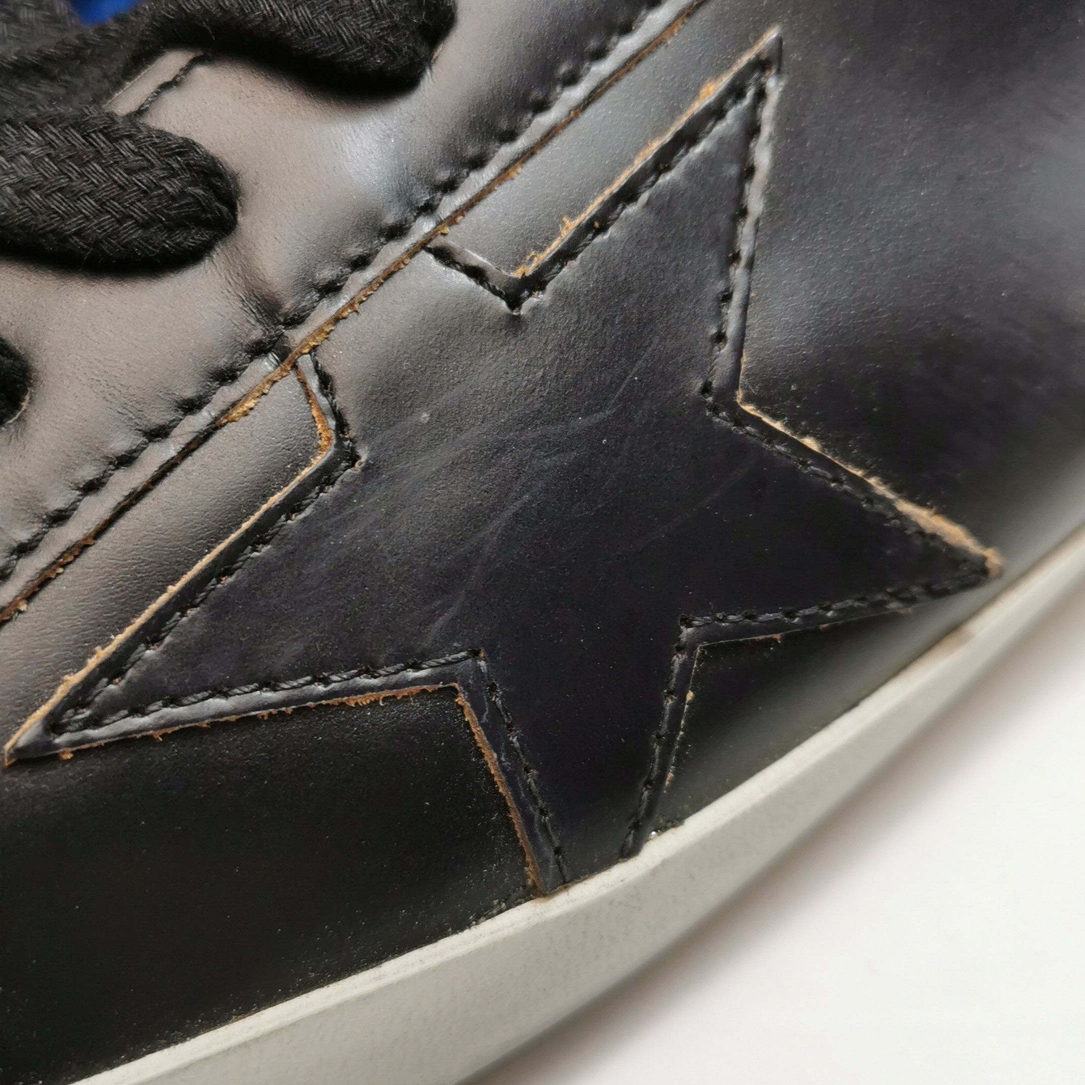 Golden Goose Golden Goose Super-Star Black Leather Sneakers 41 Size US 8 / EU 41 - 9 Thumbnail