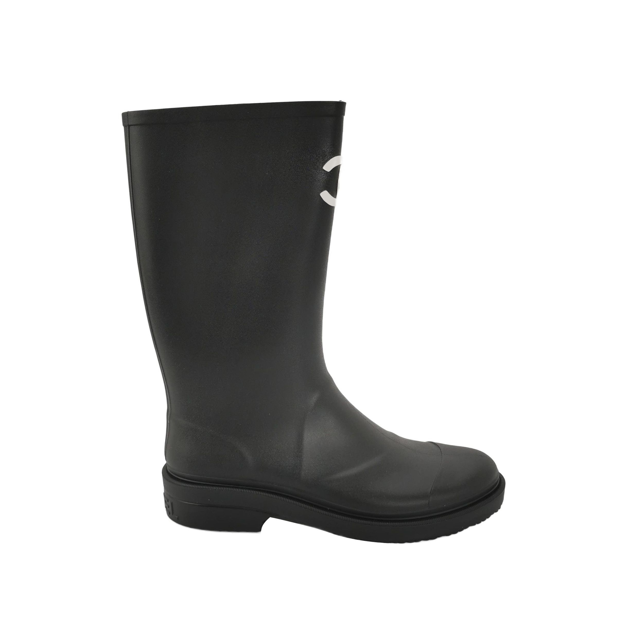 Chanel Chanel CC Logo Rubber Rain Boots Size 41 Size US 10 / IT 40 - 2 Thumbnail
