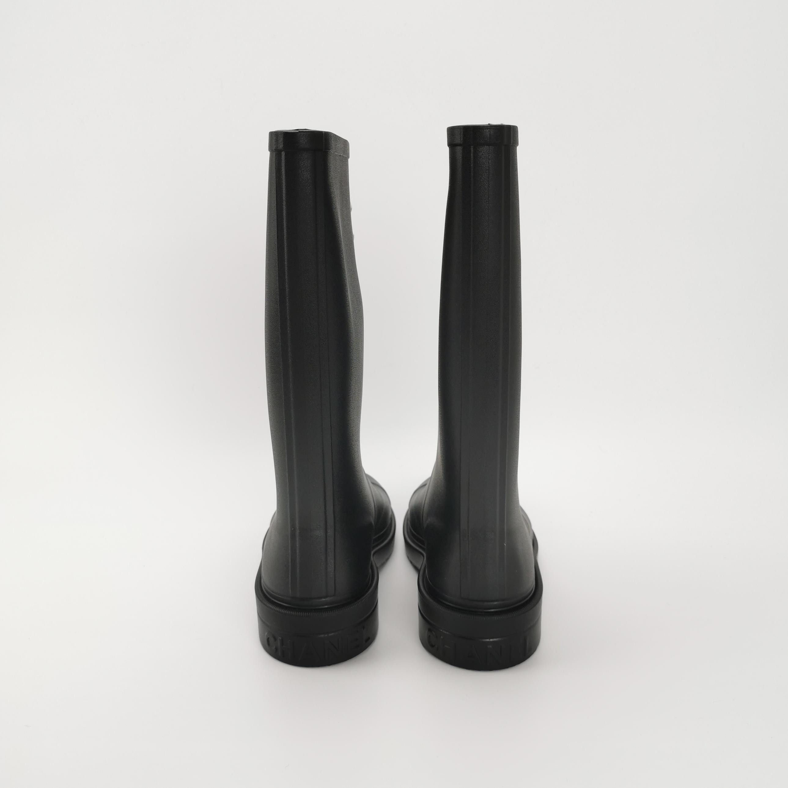 Chanel Chanel CC Logo Rubber Rain Boots Size 41 Size US 10 / IT 40 - 5 Thumbnail