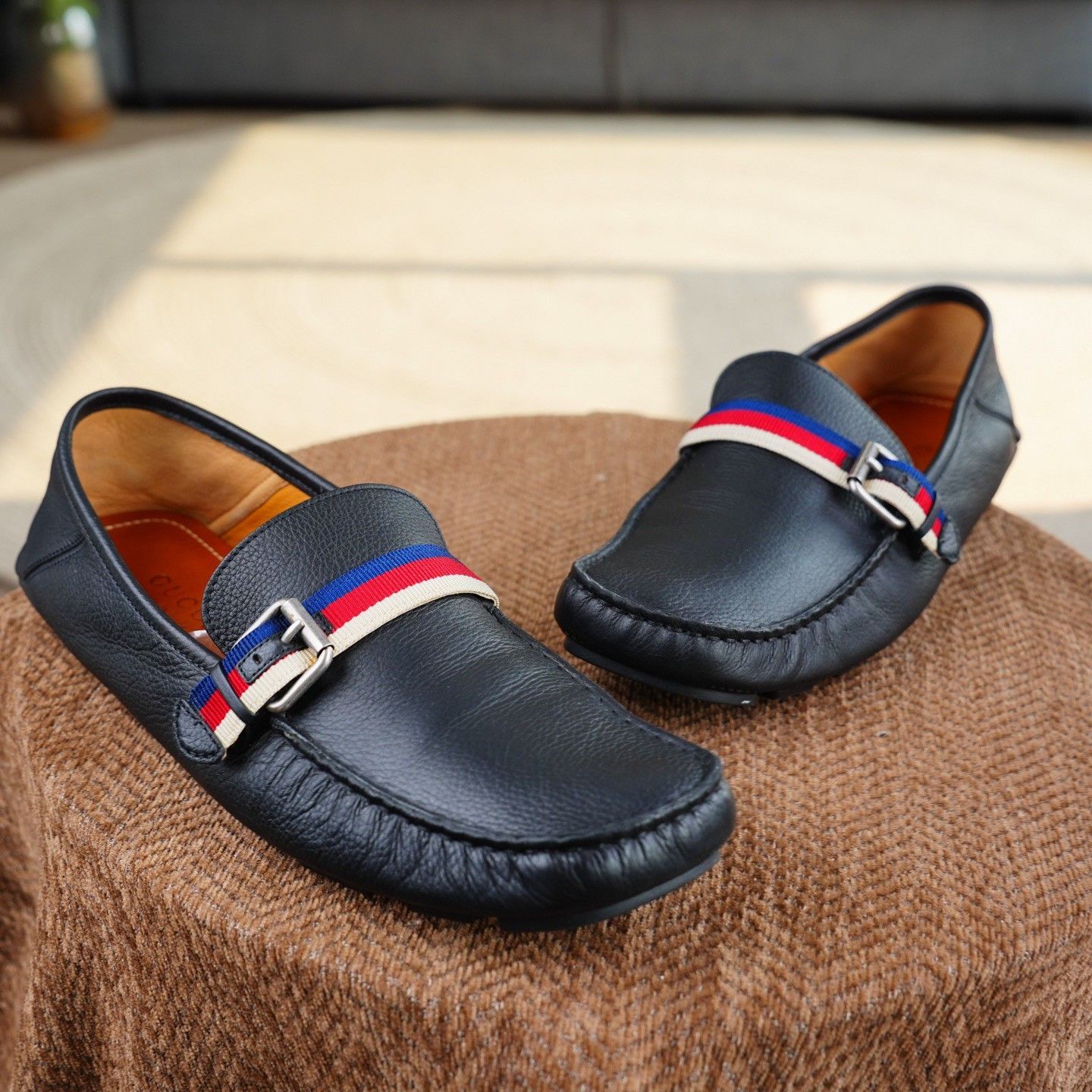 Gucci Gucci Leather Striped Black Lowtop Sneakers 10.5 Men Size US 10.5 / EU 43-44 - 2 Thumbnail