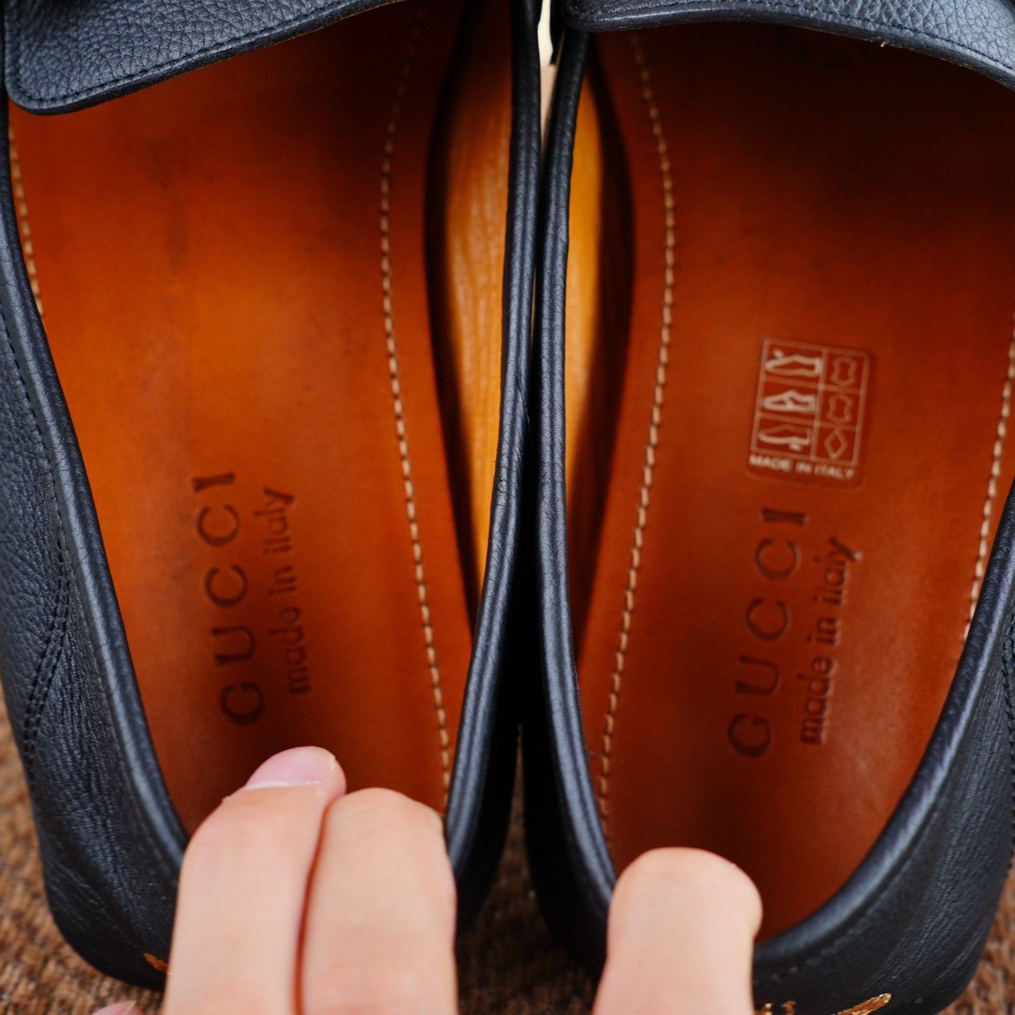 Gucci Gucci Leather Striped Black Lowtop Sneakers 10.5 Men Size US 10.5 / EU 43-44 - 6 Thumbnail