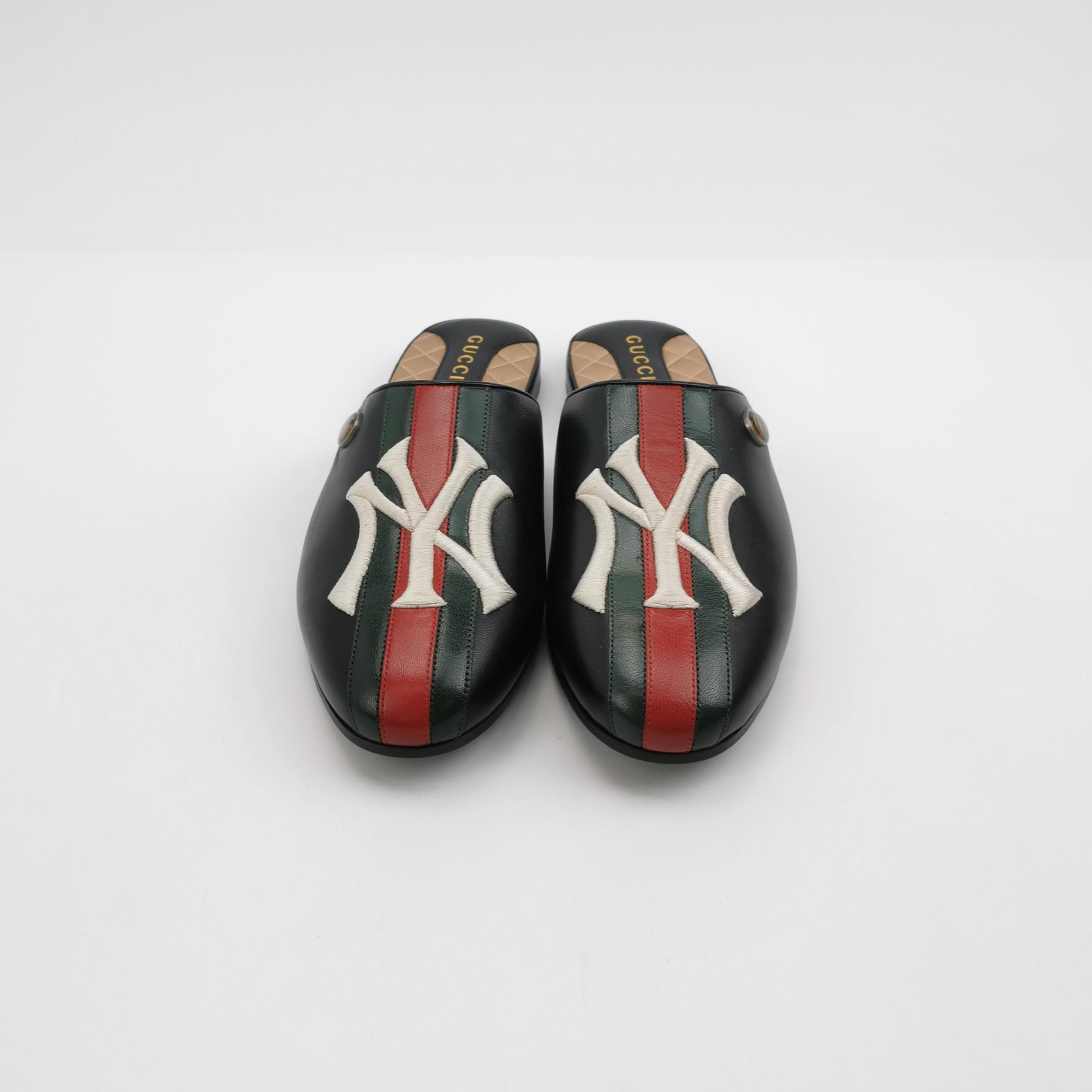 Gucci Gucci x MLB NY Yankees Leather Slides 41 Size US 8 / EU 41 - 4 Thumbnail