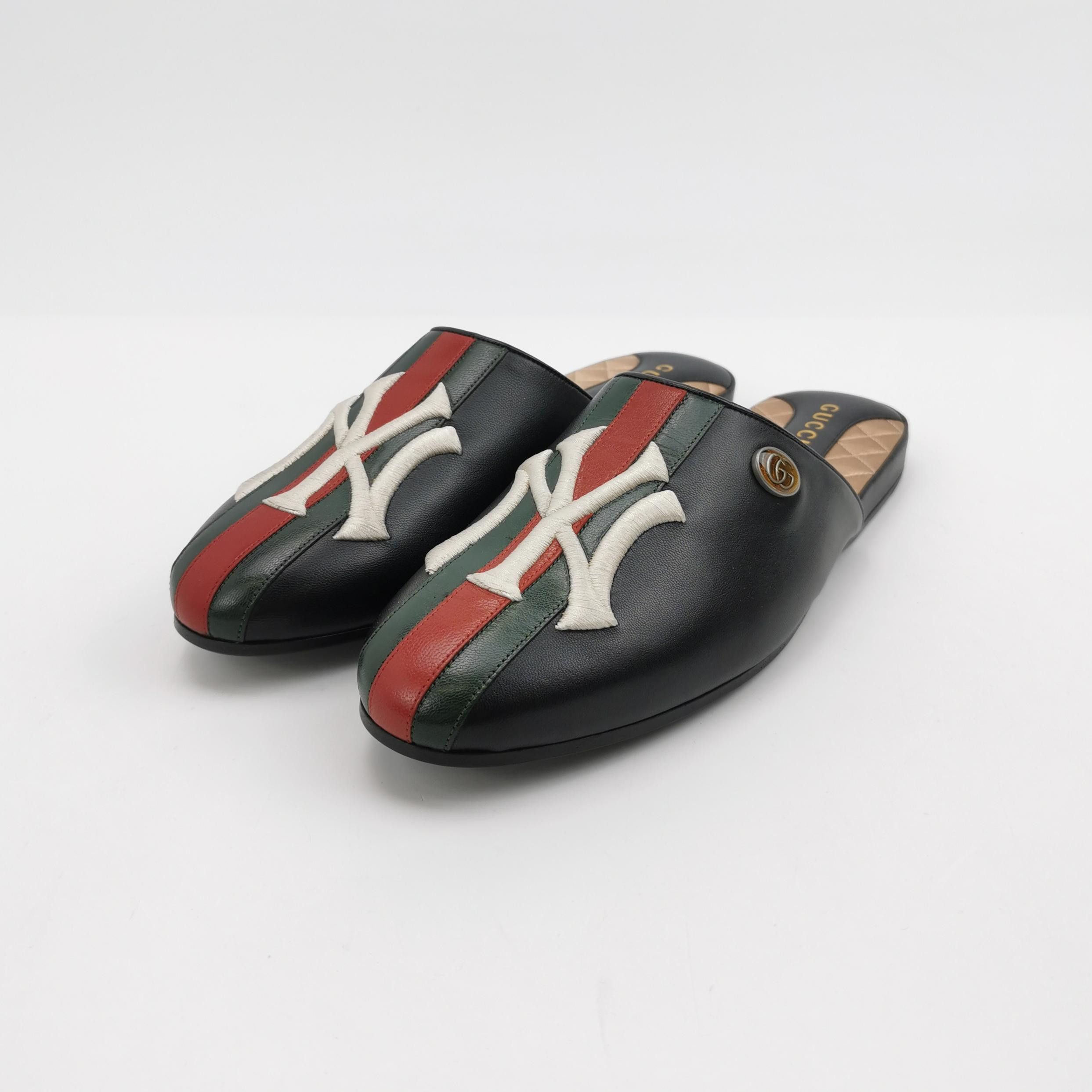 Gucci Gucci x MLB NY Yankees Leather Slides 41 Size US 8 / EU 41 - 3 Thumbnail