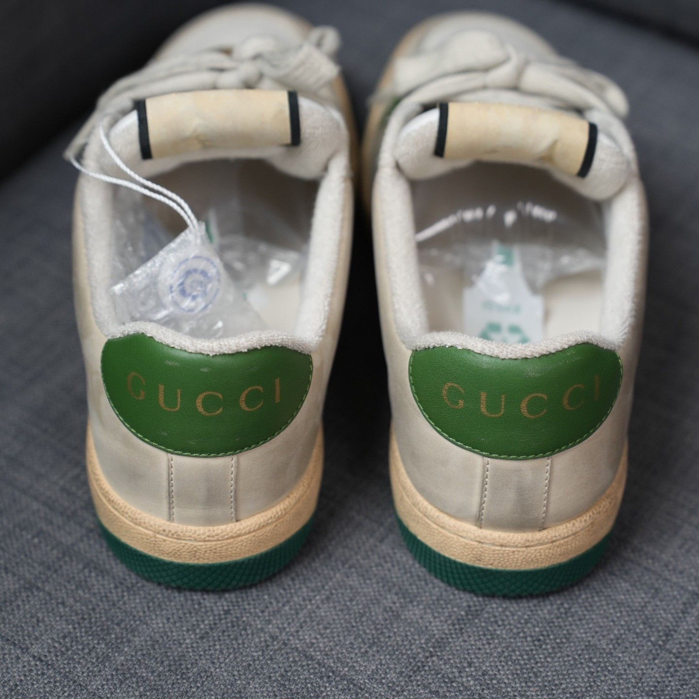 Gucci Gucci Distressed Green Lowtop Sneakers us_7 Women Size US 7 / IT 37 - 6 Thumbnail