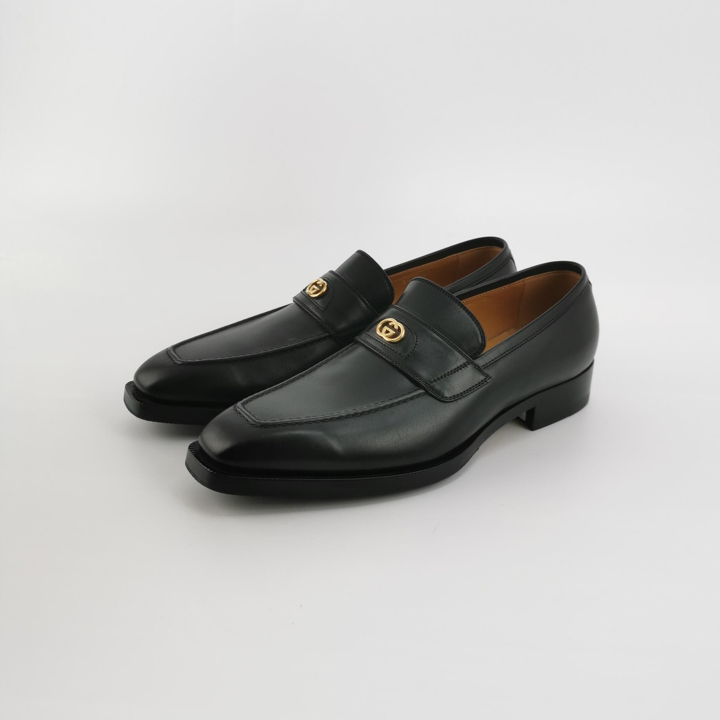 Gucci Gucci Interlocking G Leather Loafers US 6.5 Size US 6 / EU 39 - 3 Thumbnail