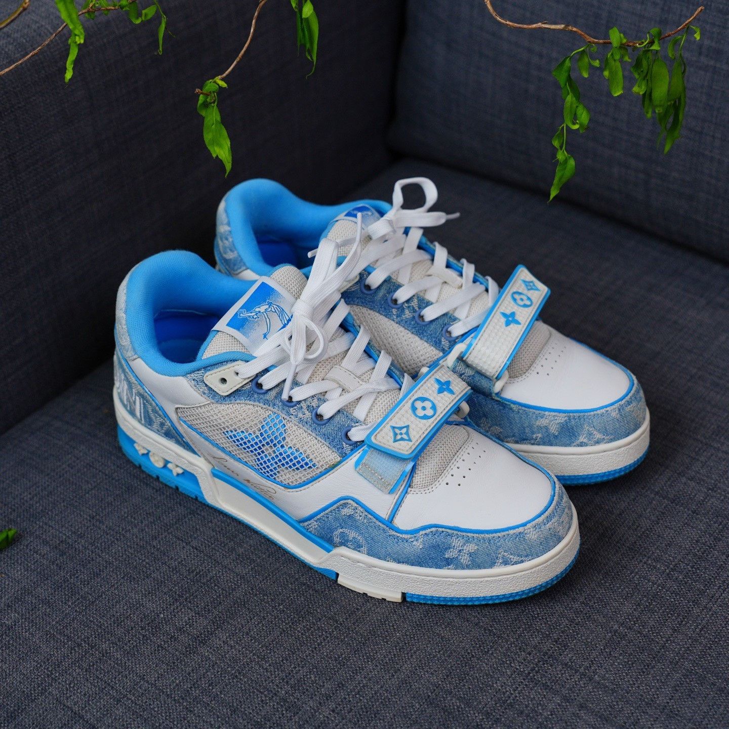 Louis Vuitton Louis Vuitton Training Denim Blue Lowtop Sneakers 7.5 Men Size US 7.5 / EU 40-41 - 6 Thumbnail