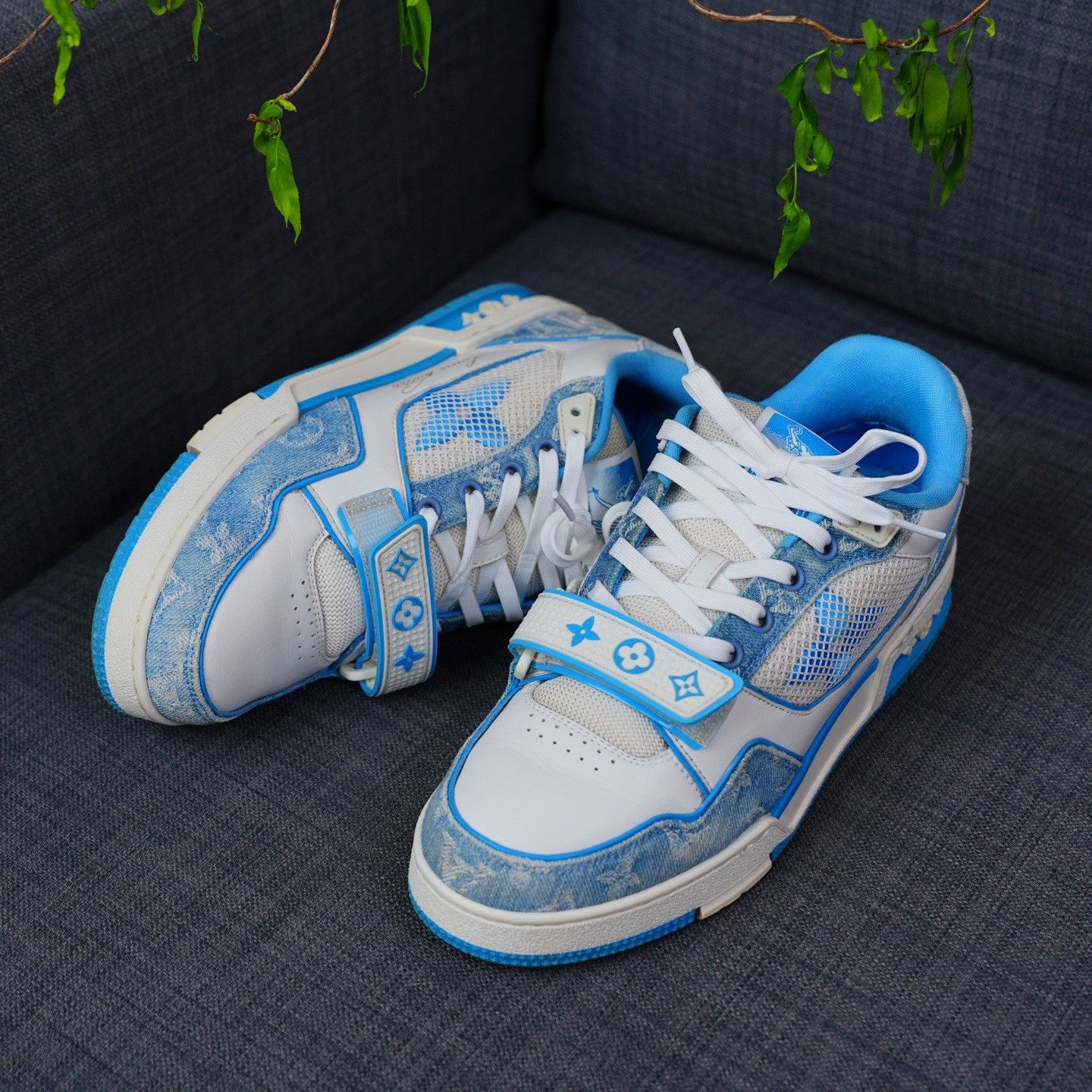 Louis Vuitton Louis Vuitton Training Denim Blue Lowtop Sneakers 7.5 Men Size US 7.5 / EU 40-41 - 2 Thumbnail