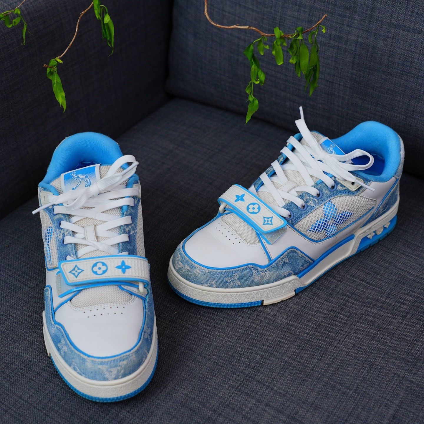 Louis Vuitton Louis Vuitton Training Denim Blue Lowtop Sneakers 7.5 Men Size US 7.5 / EU 40-41 - 3 Thumbnail