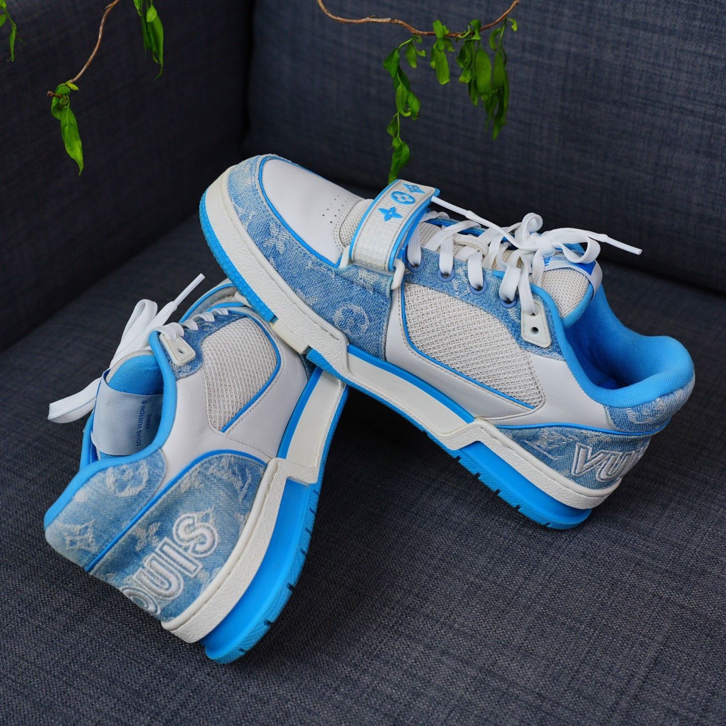 Louis Vuitton Louis Vuitton Training Denim Blue Lowtop Sneakers 7.5 Men Size US 7.5 / EU 40-41 - 7 Thumbnail