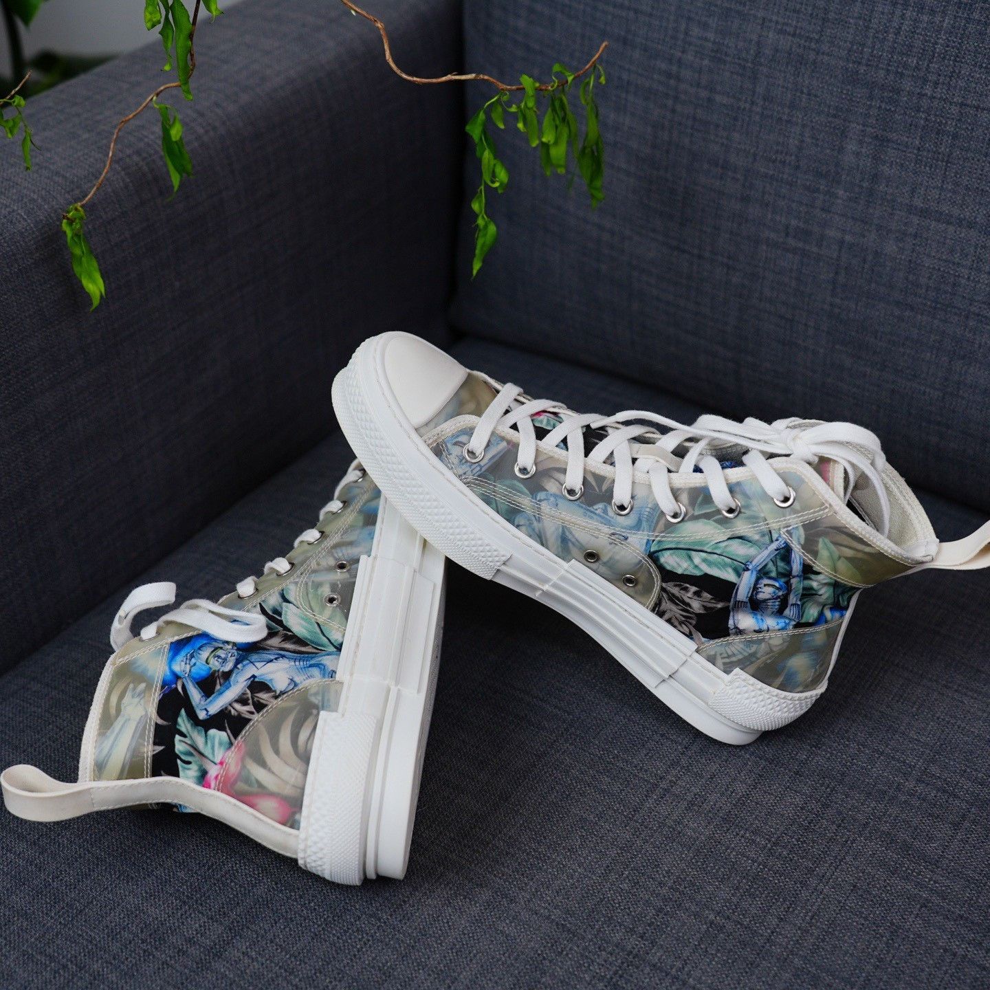 Dior Dior Collab Hitop Sneakers 6.5 Men Size US 6.5 / EU 39-40 - 8 Thumbnail