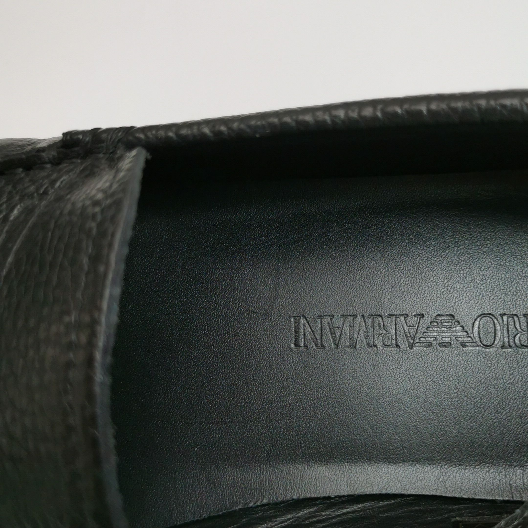 Emporio Armani Emporio Armani Grained Leather Driving Shoes EU 40.5 Size US 7 / EU 40 - 10 Thumbnail