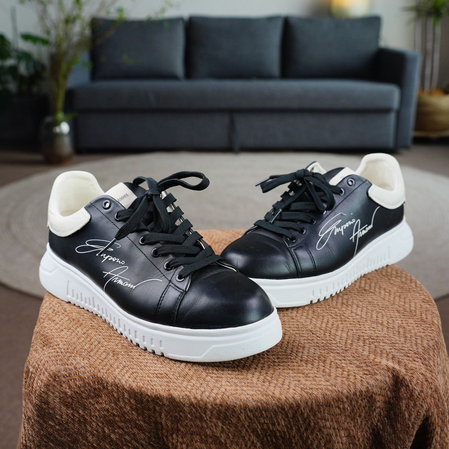 Armani Armani Casual Black Lowtop Sneakers 9 Men Size US 9 / EU 42 - 3 Thumbnail