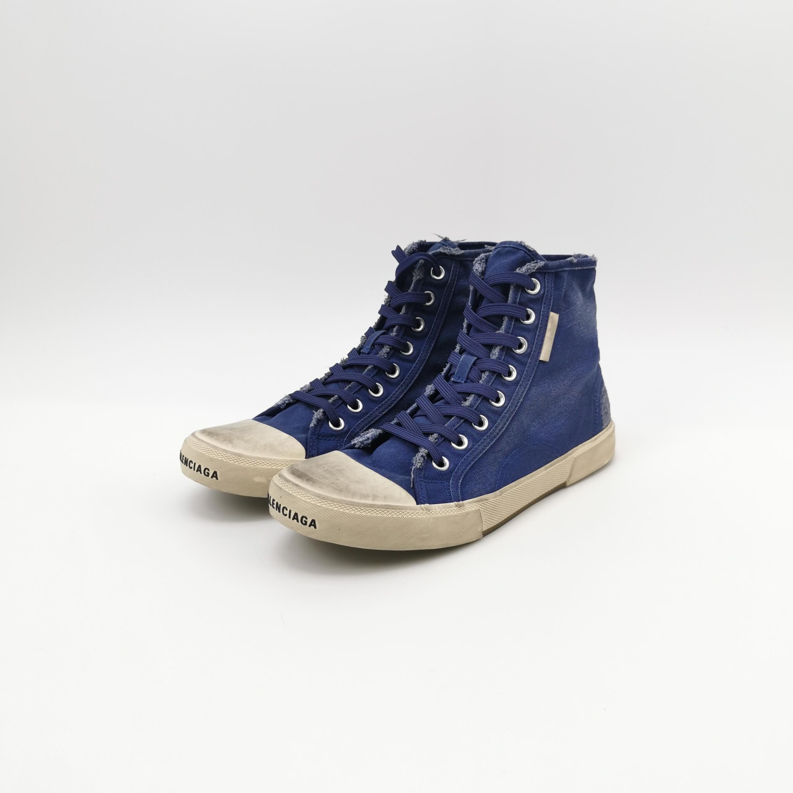 Balenciaga Balenciaga Paris Distressed Hi-Top Sneakers 43 Size US 10 / EU 43 - 3 Thumbnail