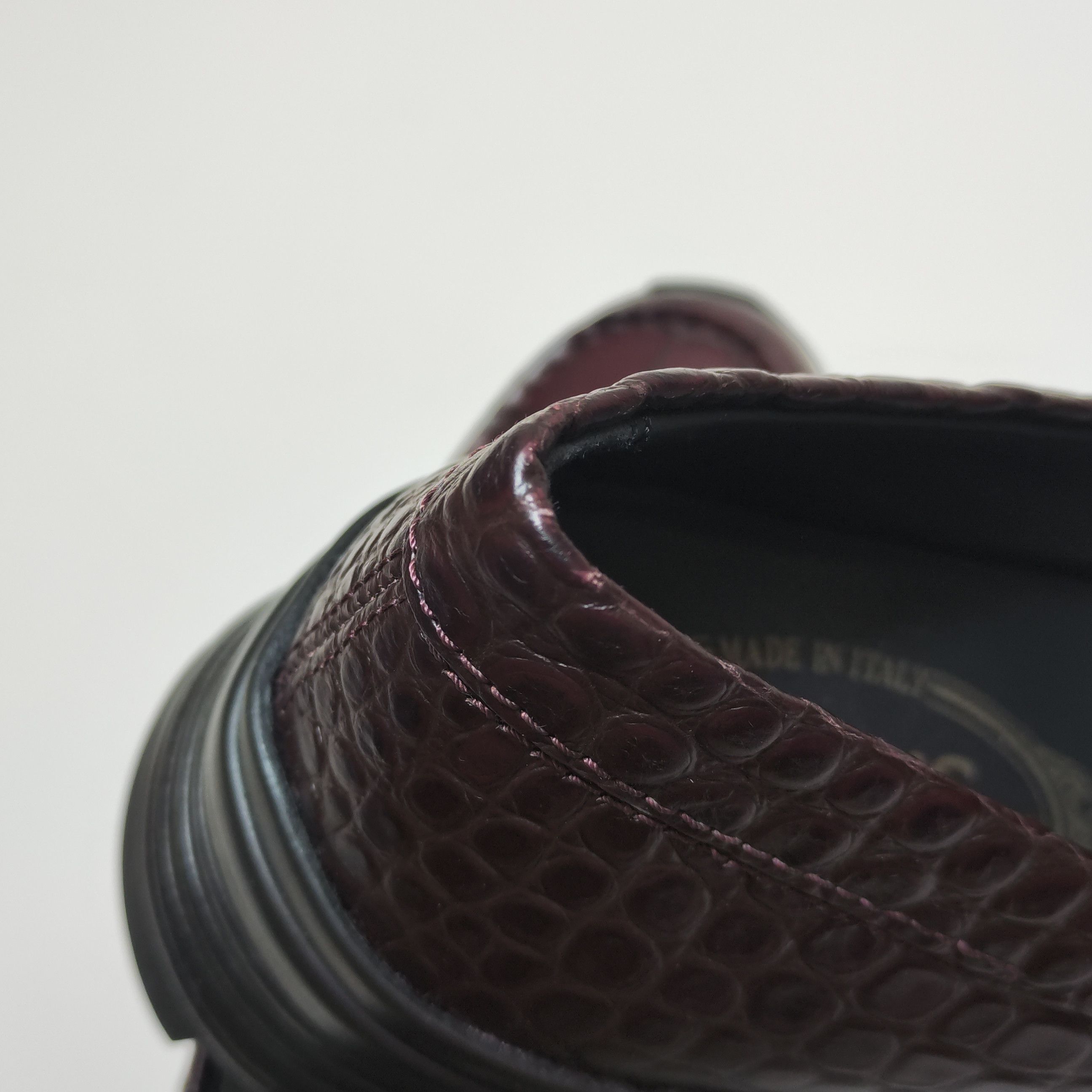 Tod's Tod's Croc Embossed Leather Loafers 38.5 Size US 5.5 / EU 38 - 9 Thumbnail