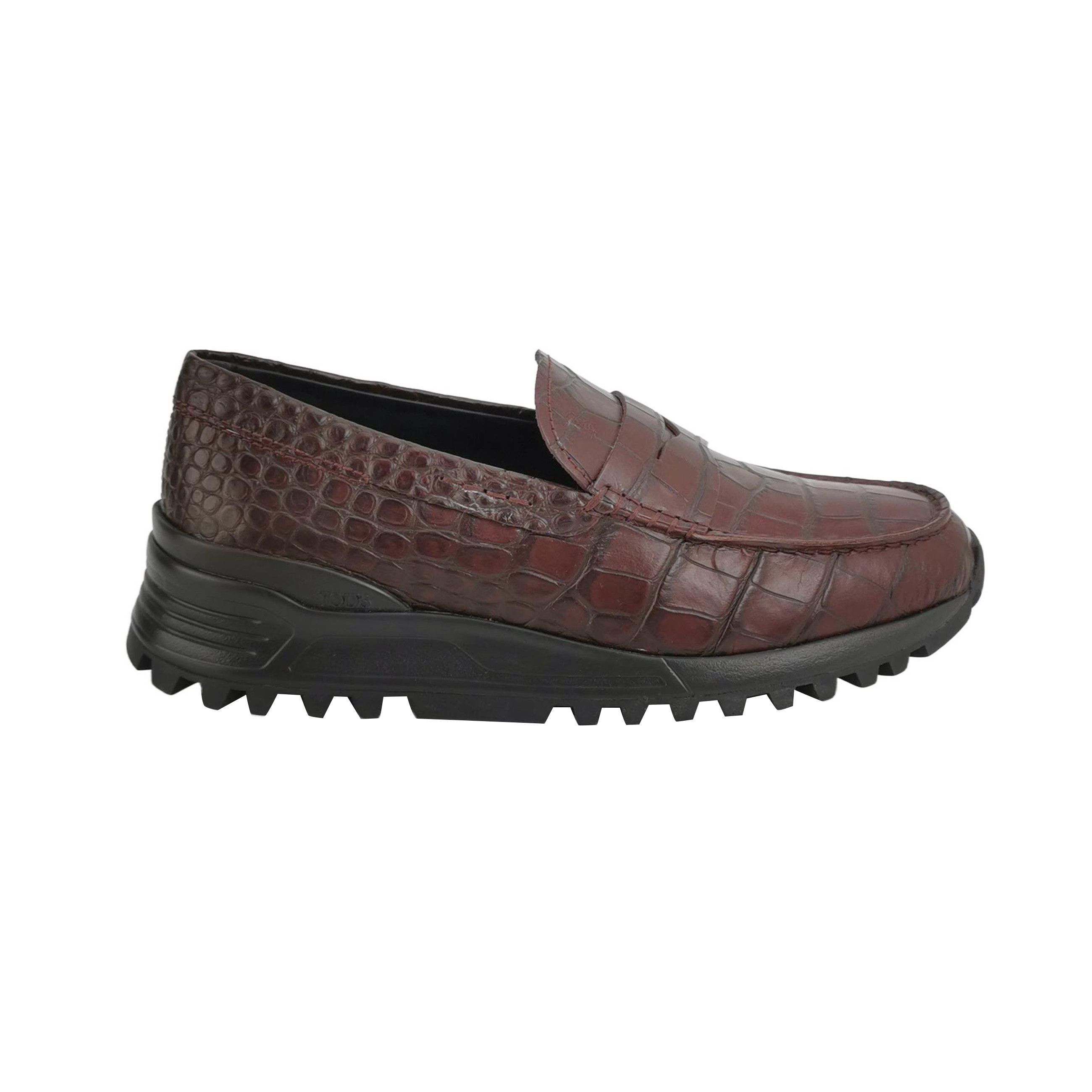 Tod's Tod's Croc Embossed Leather Loafers 38.5 Size US 5.5 / EU 38 - 2 Thumbnail