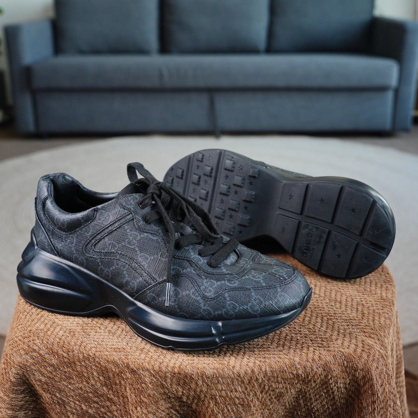 Gucci Gucci Black Lowtop Sneakers 8.5 Men Size US 8.5 / EU 41-42 - 8 Thumbnail