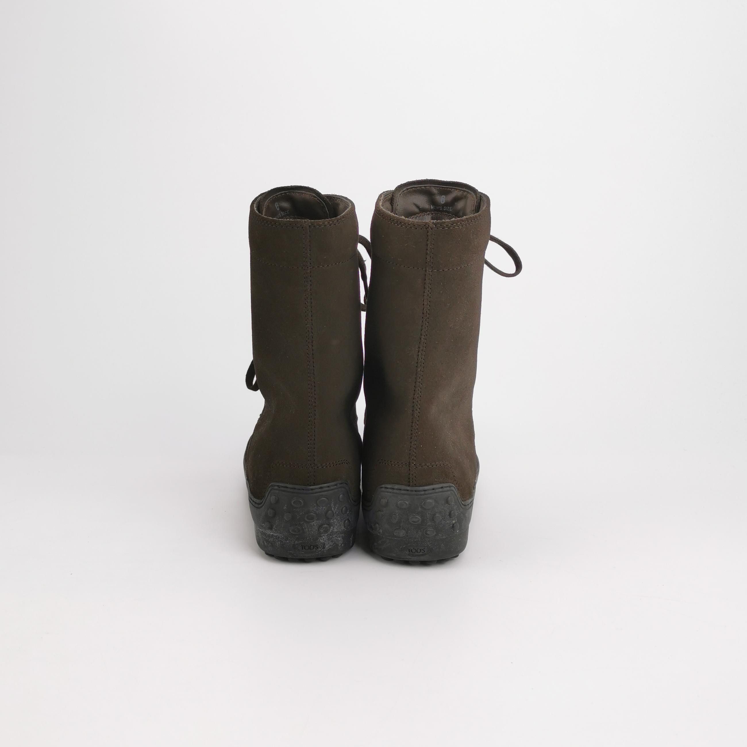 Tod's Tod's Suede Lace-Up Pebble Sole Boots 39.5 Size US 6 / EU 39 - 5 Thumbnail