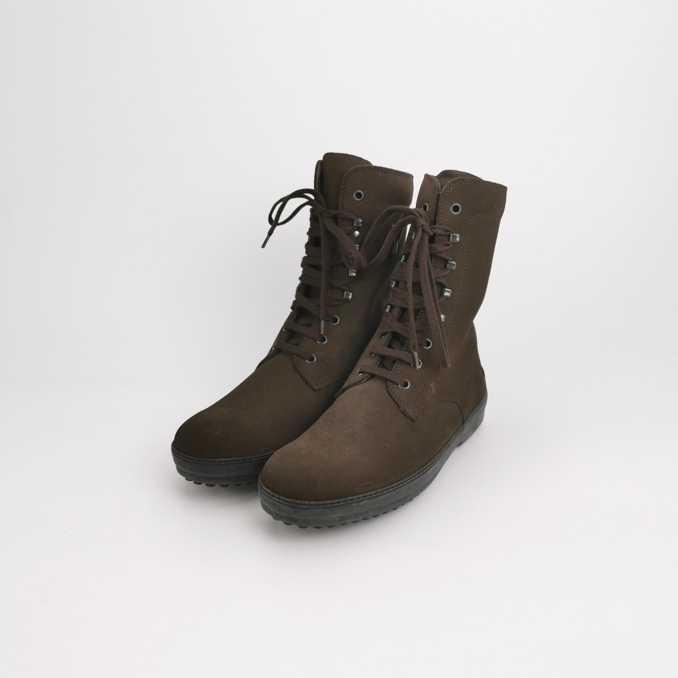 Tod's Tod's Suede Lace-Up Pebble Sole Boots 39.5 Size US 6 / EU 39 - 3 Thumbnail