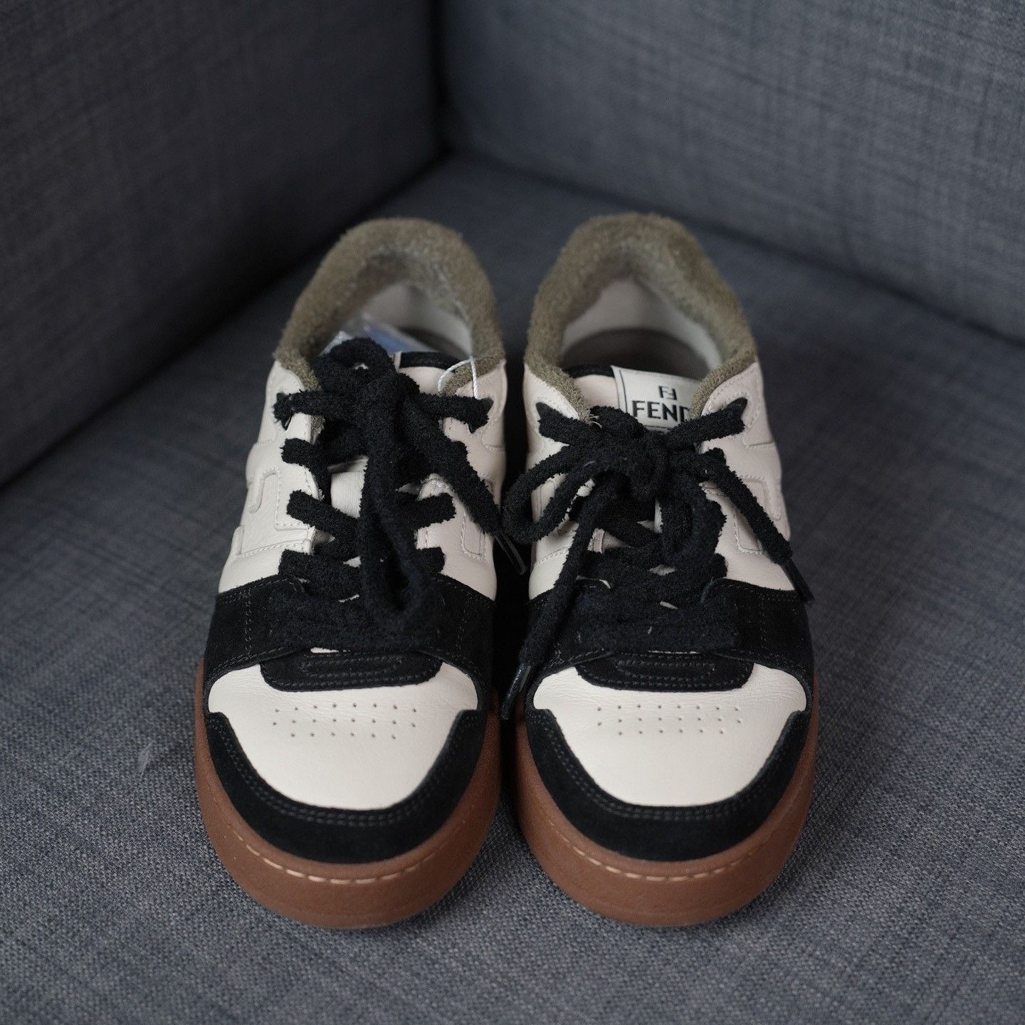 Fendi Fendi Black Lowtop Sneakers us_7-5 Women Size US 7.5 / IT 37.5 - 4 Thumbnail