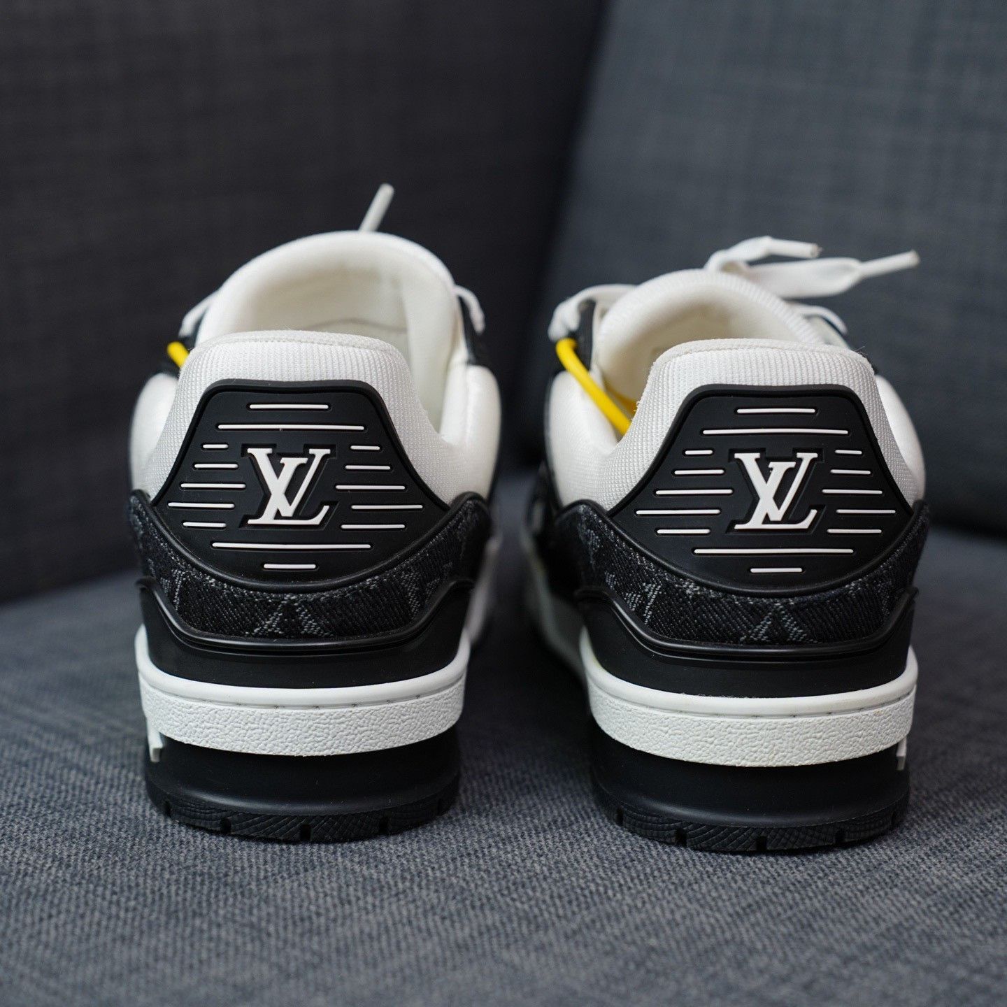 Louis Vuitton Louis Vuitton Training Denim Black Lowtop Sneakers Women Size US 7 / IT 37 - 6 Thumbnail